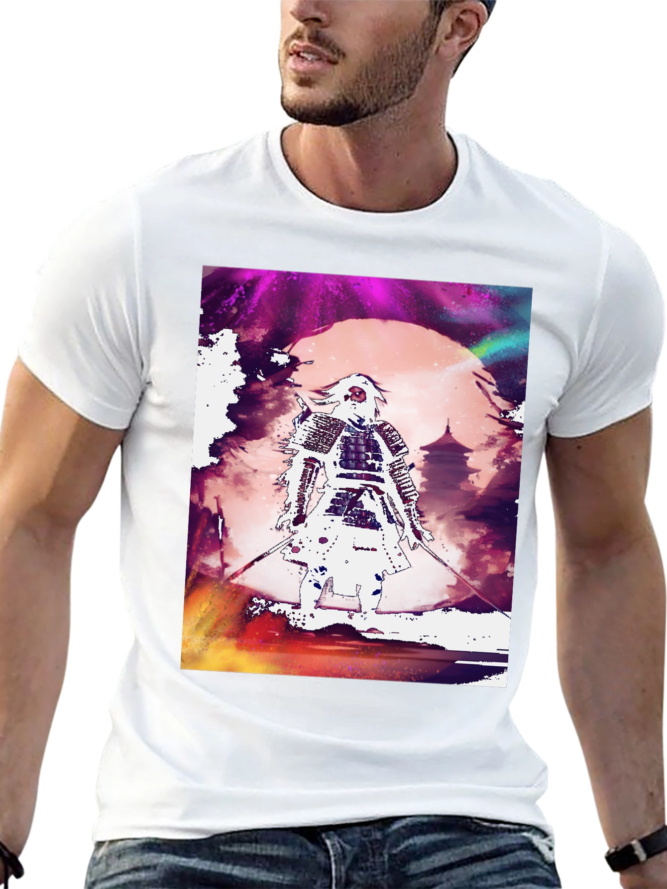 Samurai Graphic Tee - Stylish Japanese Warrior Design