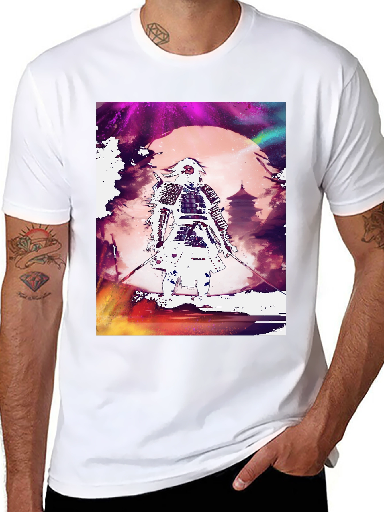 Samurai Graphic Tee - Stylish Japanese Warrior Design
