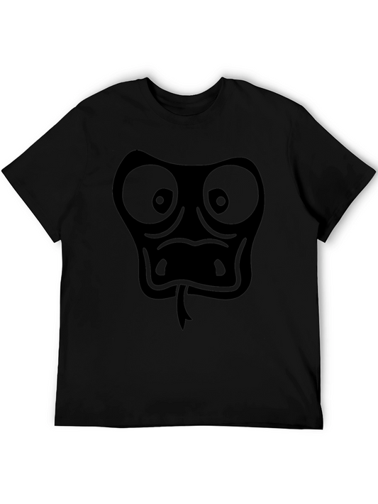 Funny Snake Face Black T-Shirt