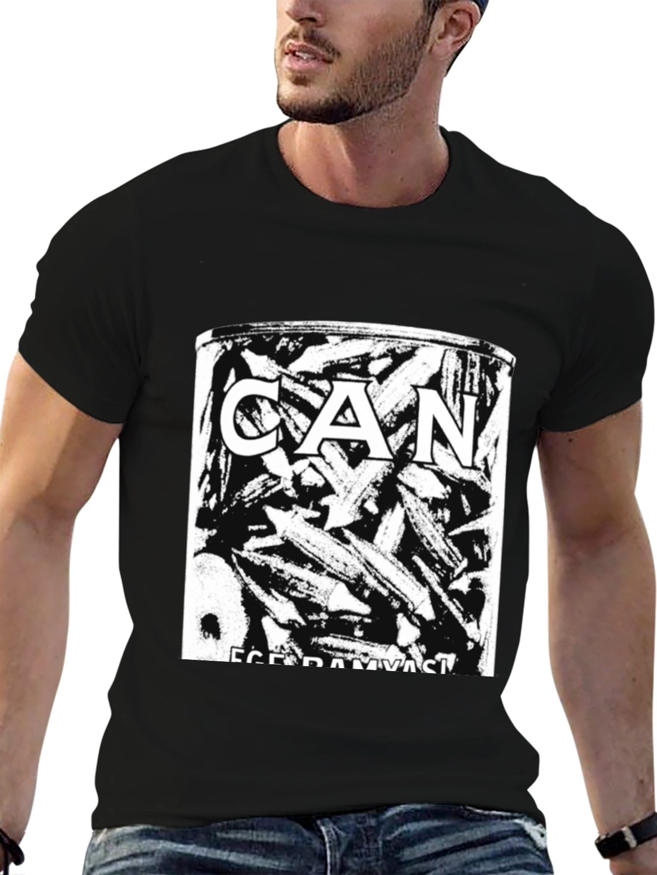 CAN Ege Bamyasi Album Cover Black T-Shirt