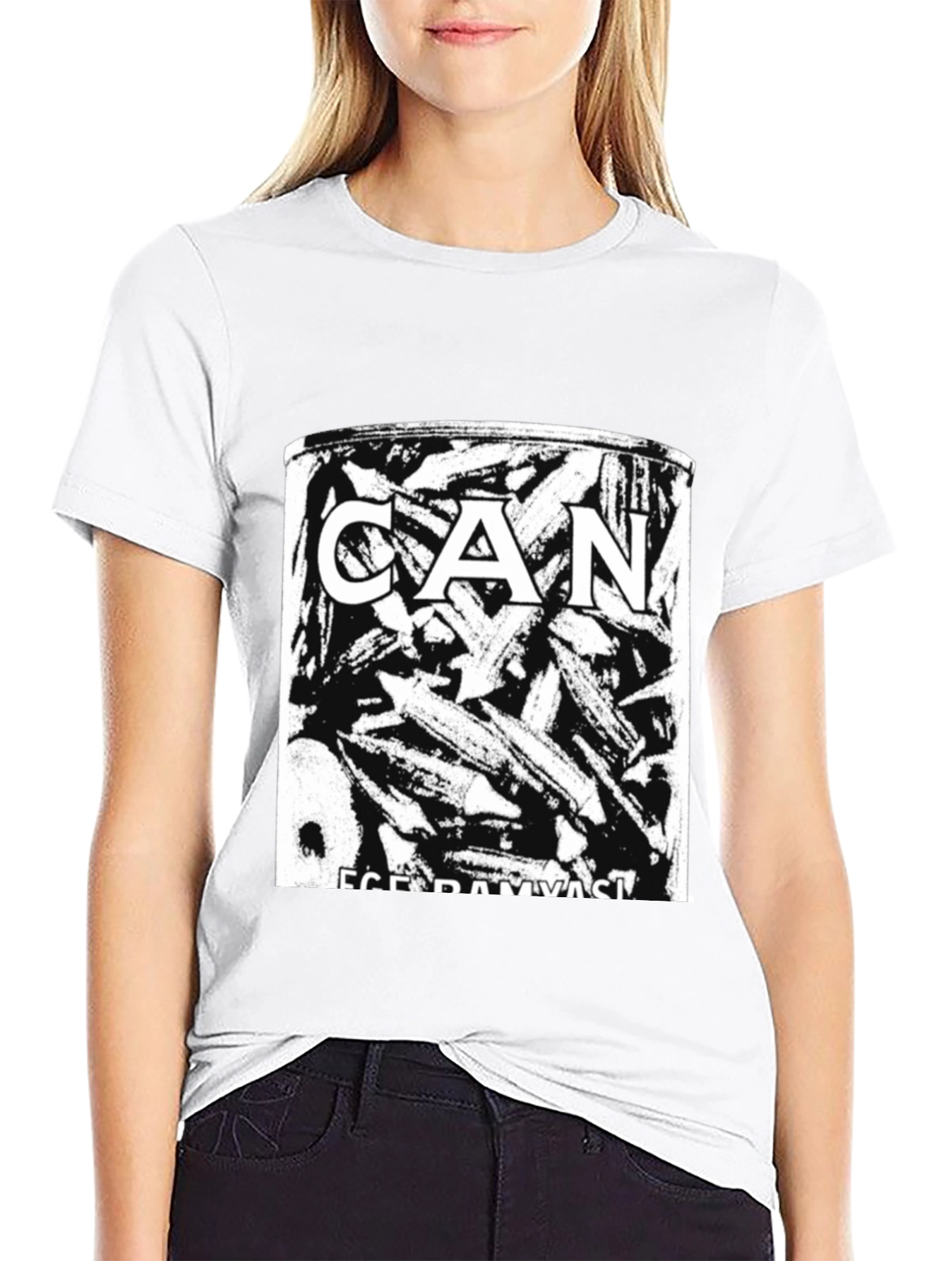 CAN Ege Bamyasi Album Cover Black T-Shirt