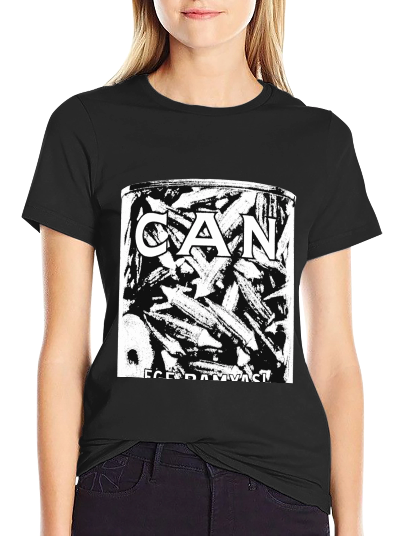 CAN Ege Bamyasi Album Cover Black T-Shirt