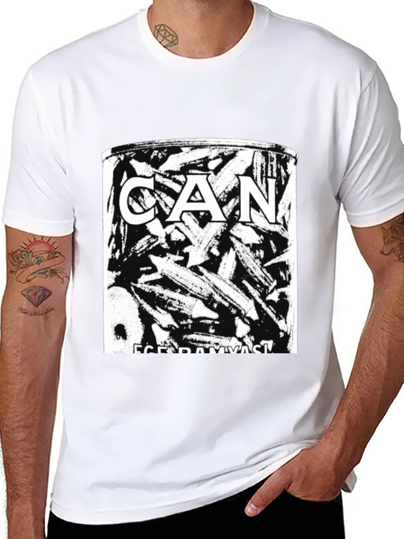 CAN Ege Bamyasi Album Cover Black T-Shirt
