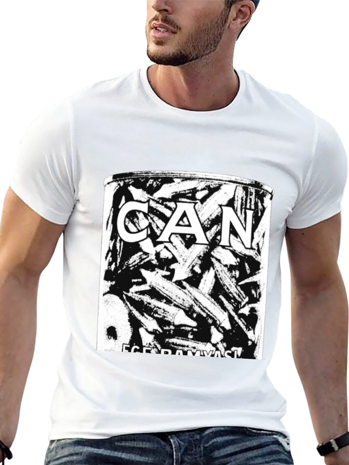 CAN Ege Bamyasi Album Cover Black T-Shirt