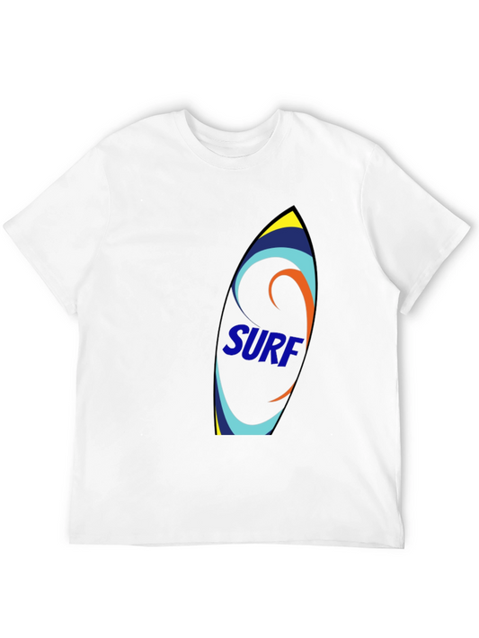 Surfboard Graphic Tee - Black Cotton T-Shirt