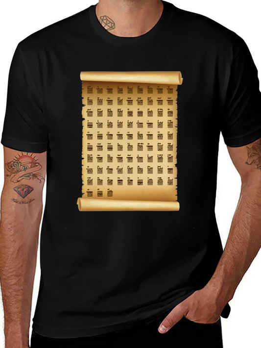 Guitar Chord Scroll T-Shirt - Music Lover Tee