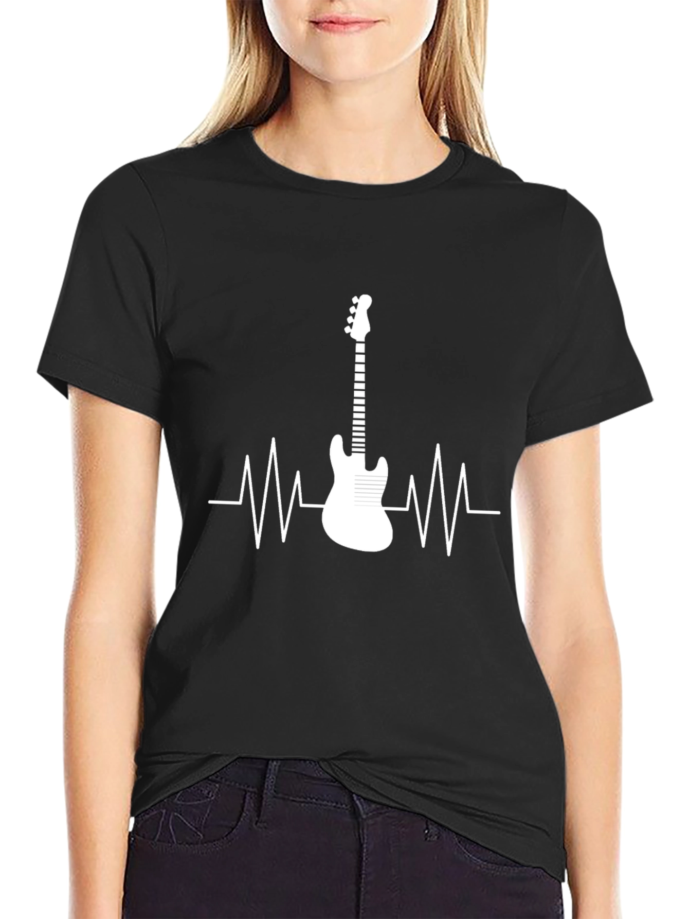 Guitar Heartbeat T-Shirt - Music Lover Tee