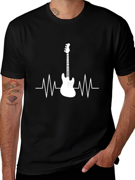 Guitar Heartbeat T-Shirt - Music Lover Tee