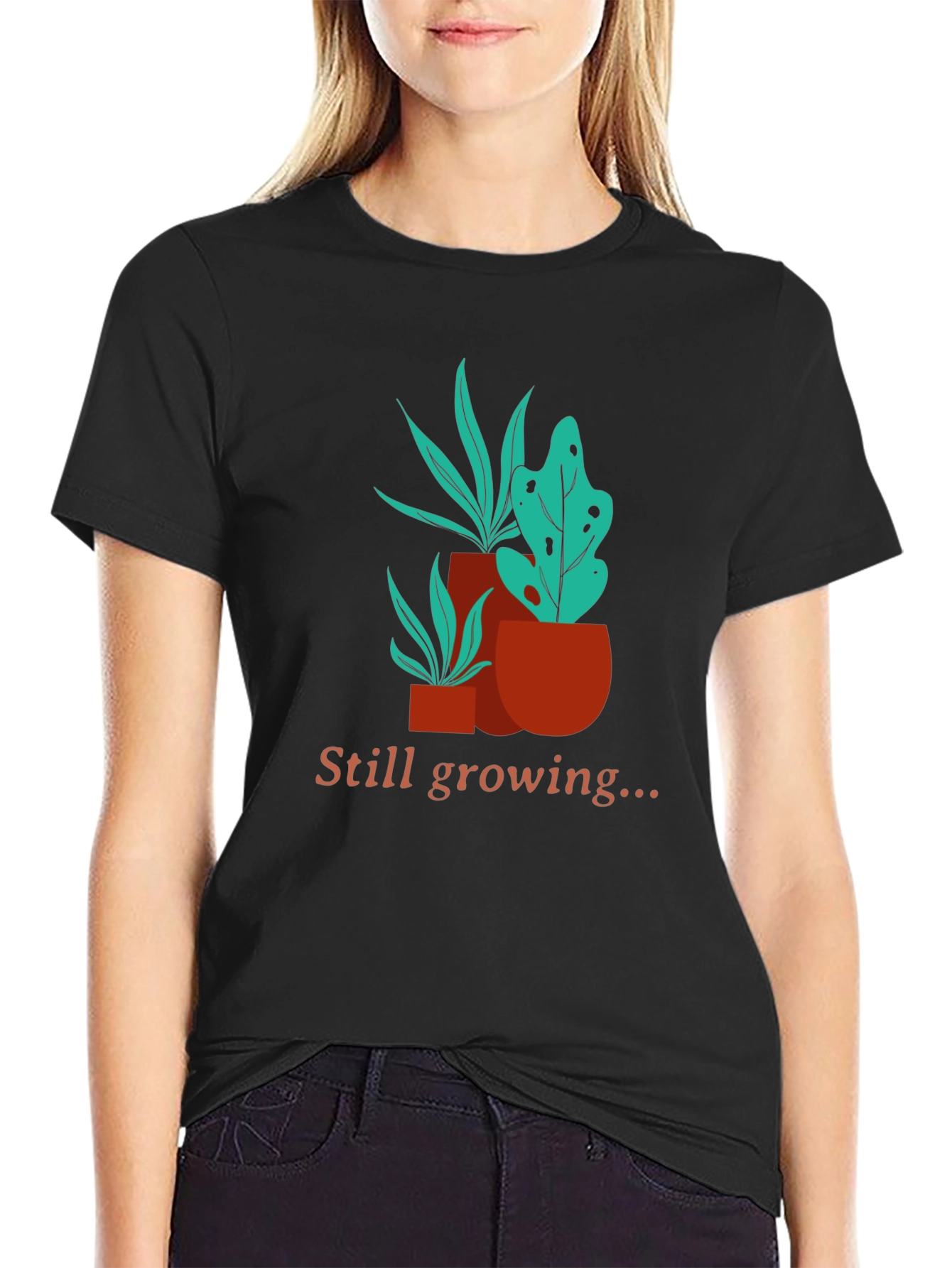Still Growing T-Shirt - Potted Plant Graphic Tee