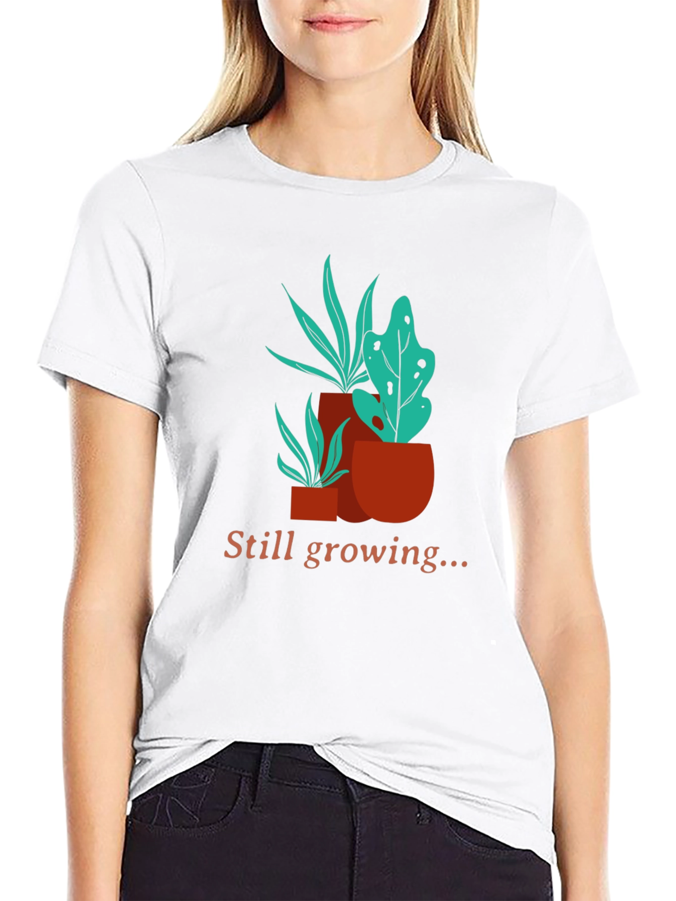 Still Growing T-Shirt - Potted Plant Graphic Tee