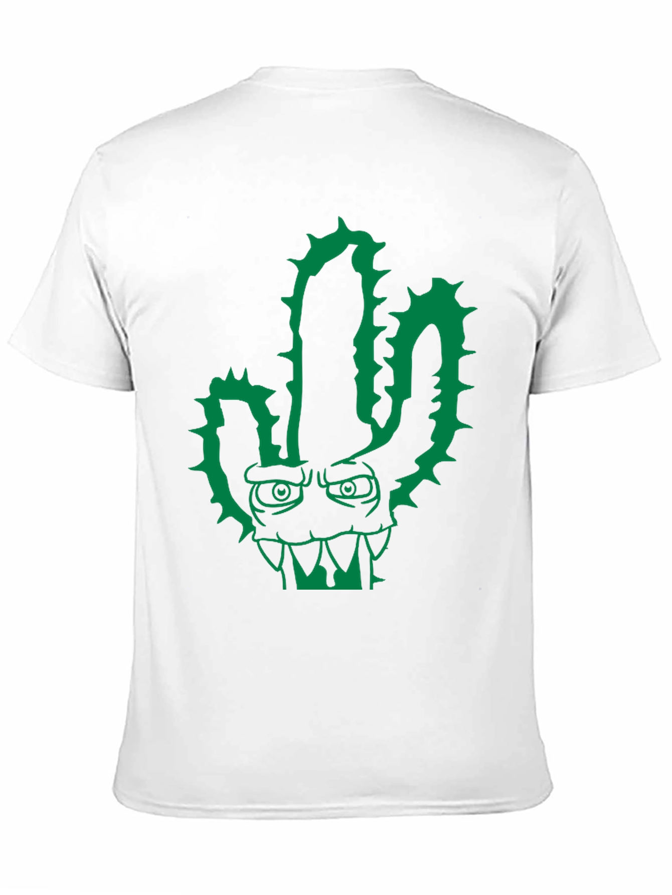 Cool Cactus Monster Graphic Black T-Shirt