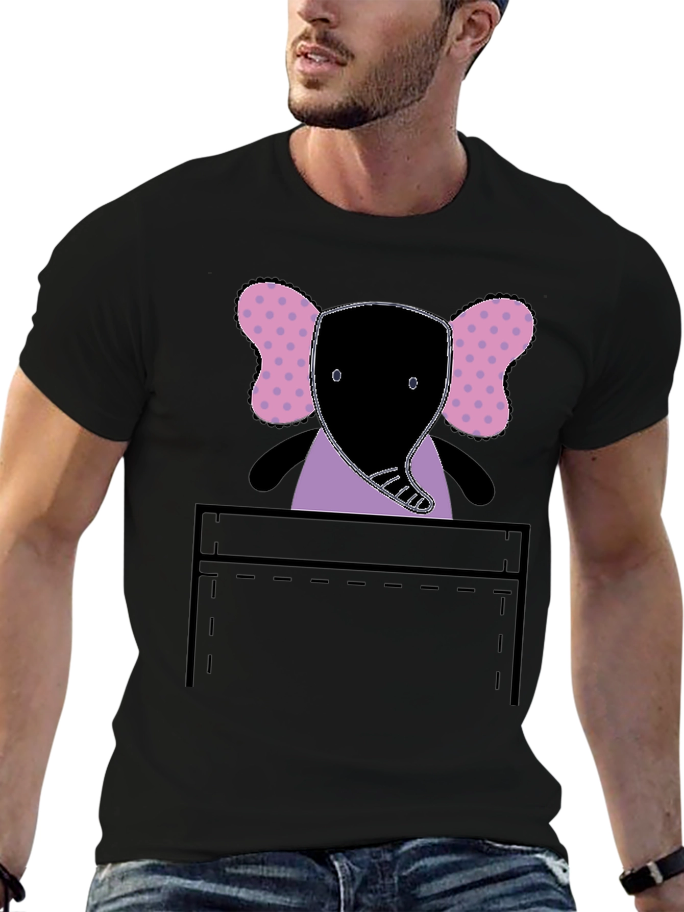 Elephant Pocket Graphic Tee - Fun and Playful!