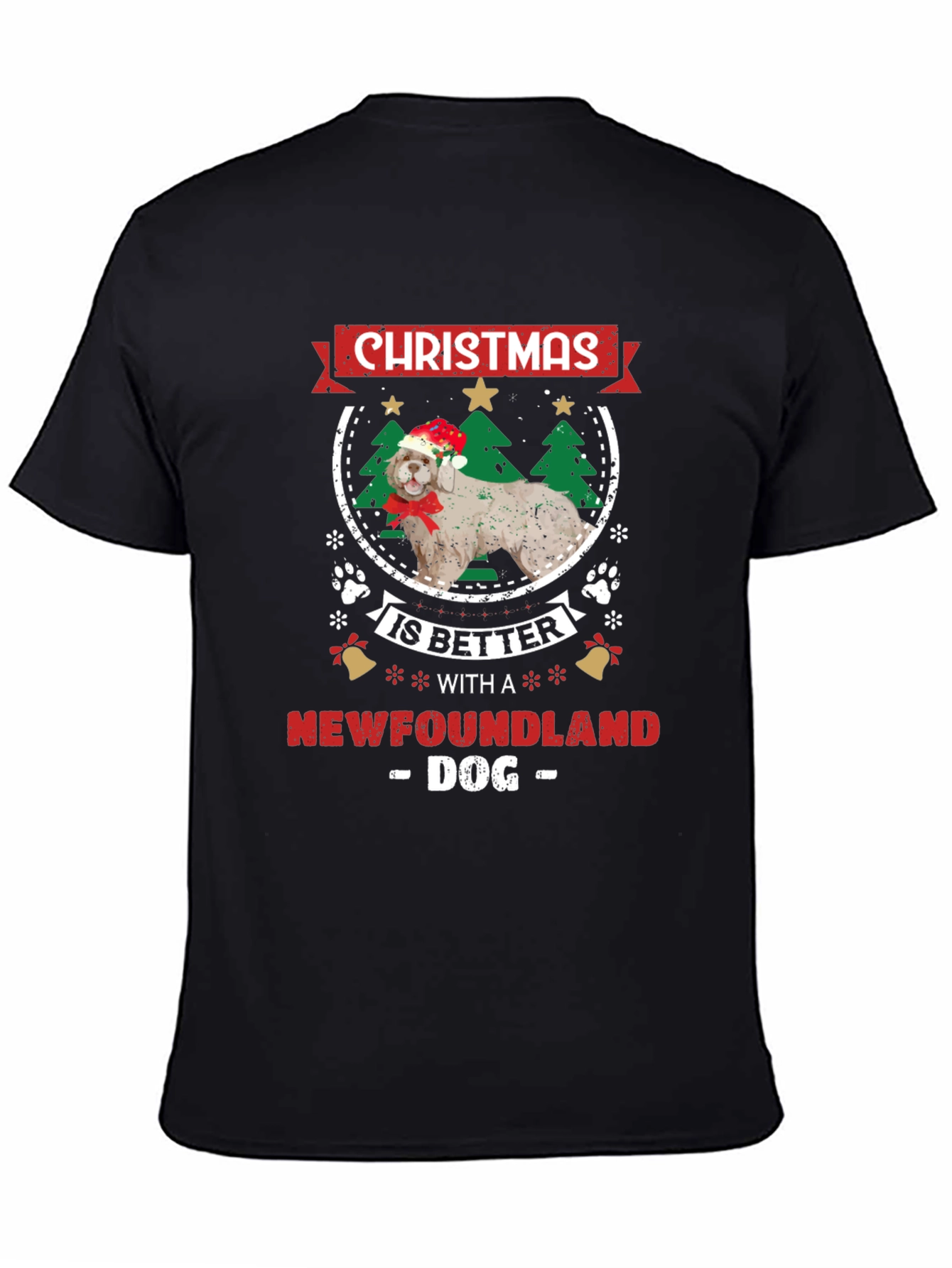 Christmas Newfoundland Dog T-Shirt