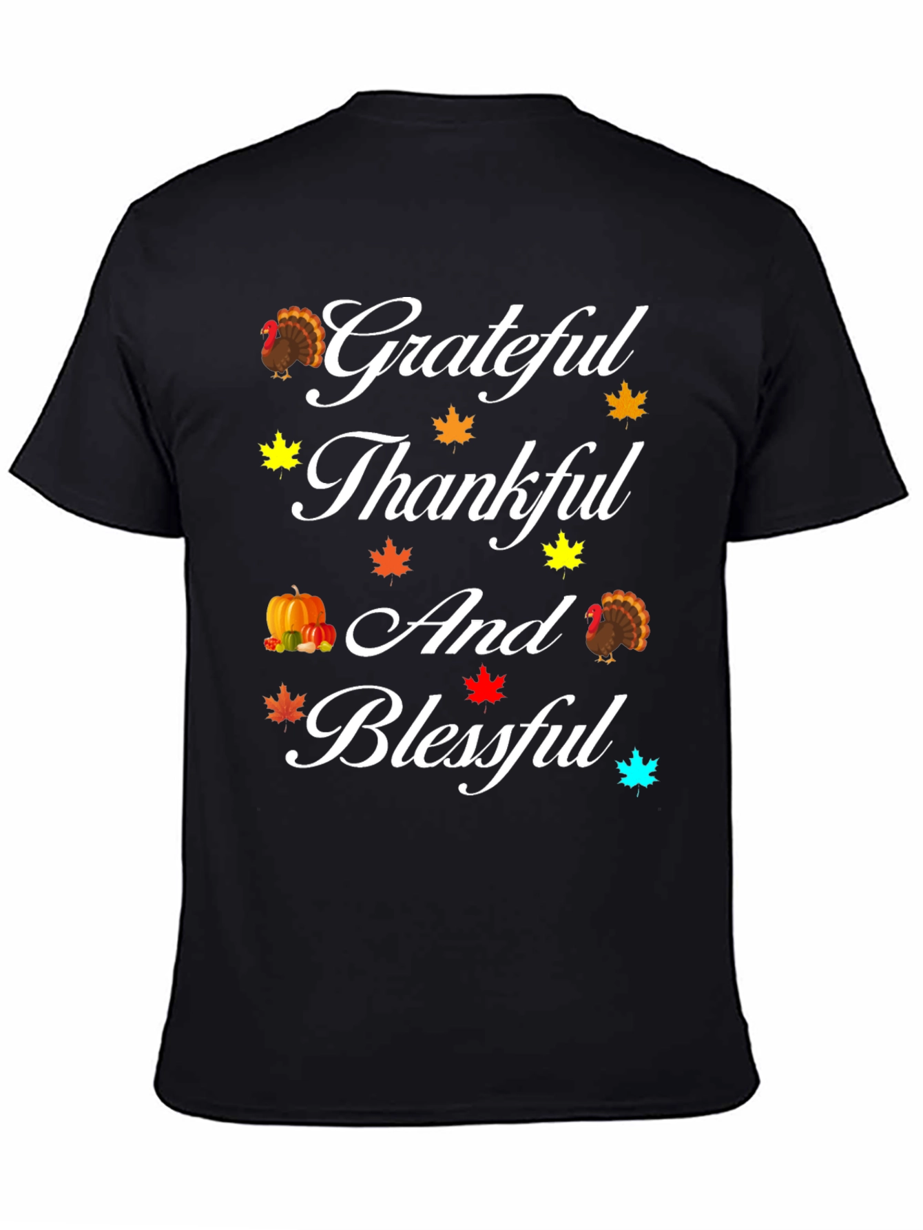 Thanksgiving Grateful Thankful Blessed T-Shirt
