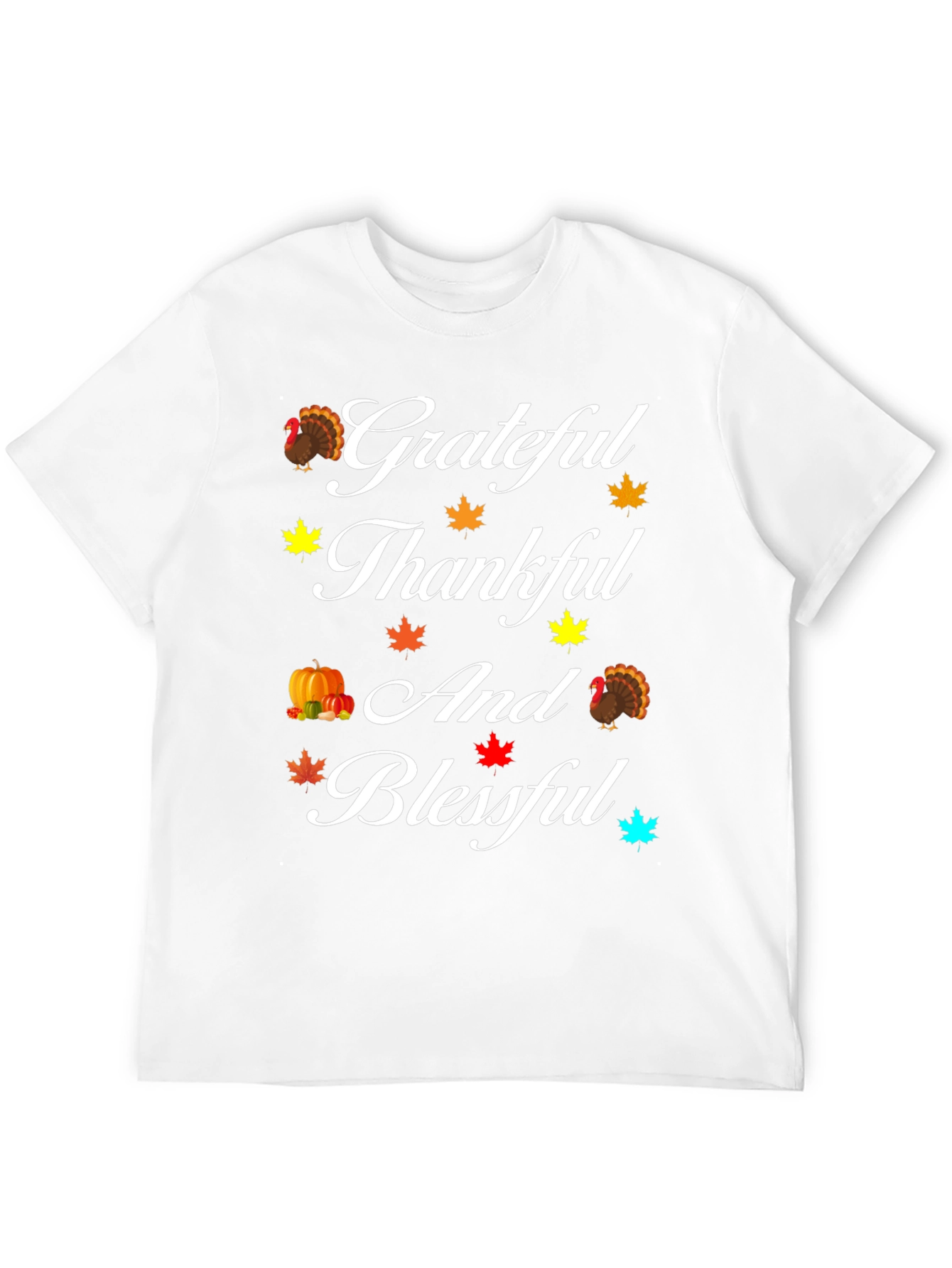 Thanksgiving Grateful Thankful Blessed T-Shirt