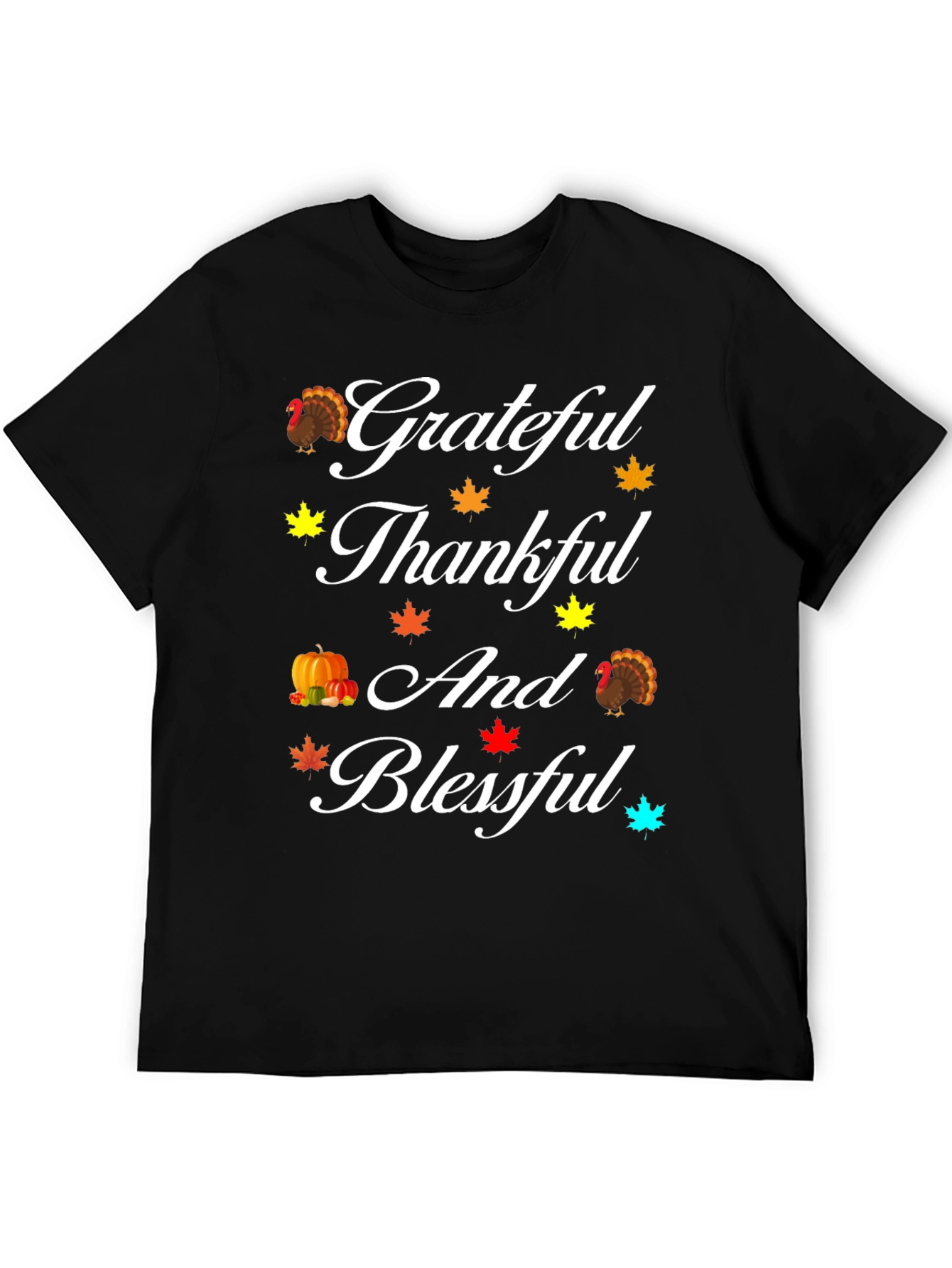 Thanksgiving Grateful Thankful Blessed T-Shirt
