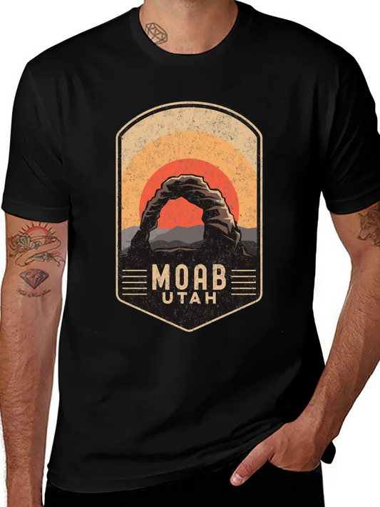 Moab Utah Graphic Tee - Vintage Style Travel Shirt