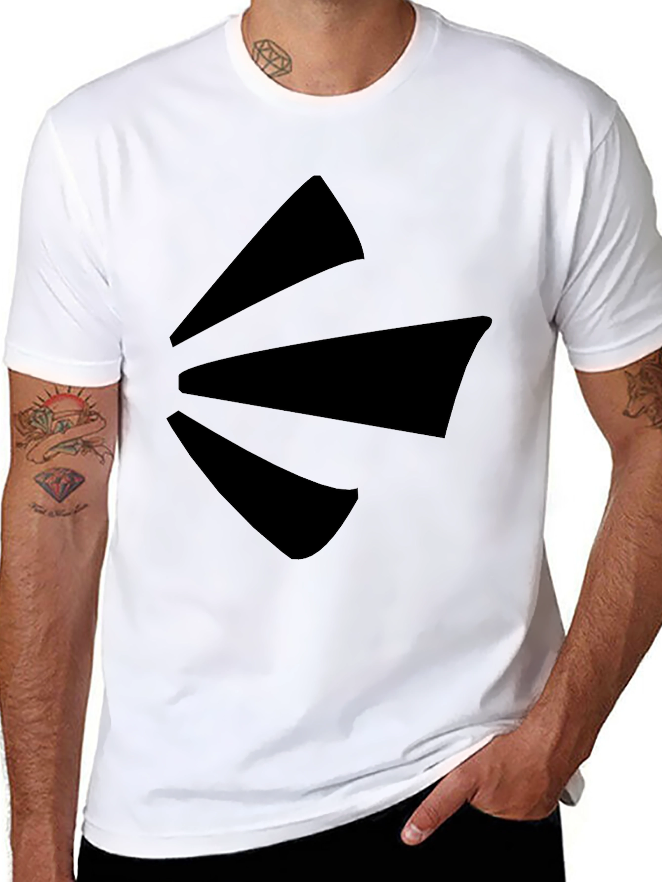 Stylish Black Graphic Tee - Modern Design
