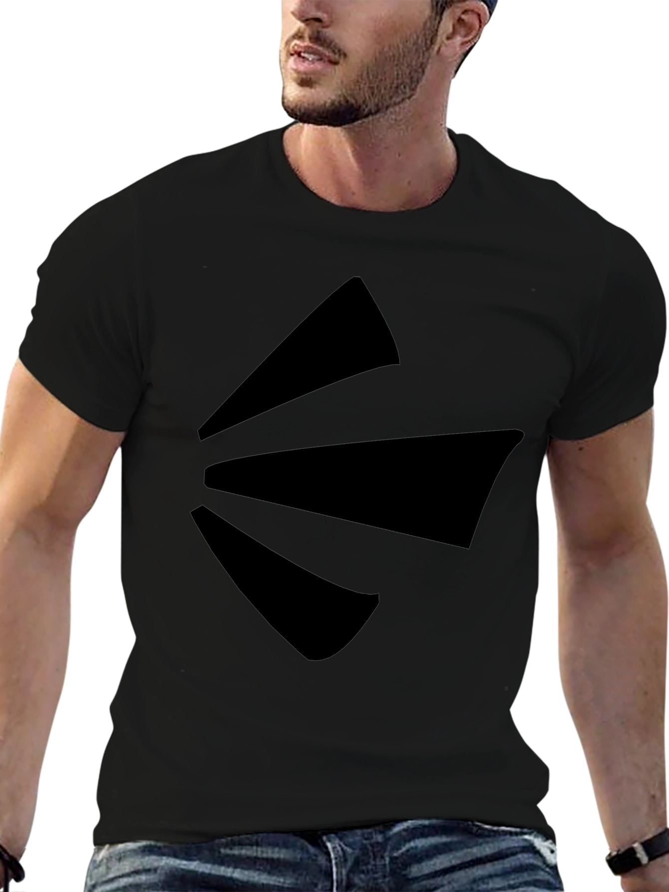 Stylish Black Graphic Tee - Modern Design
