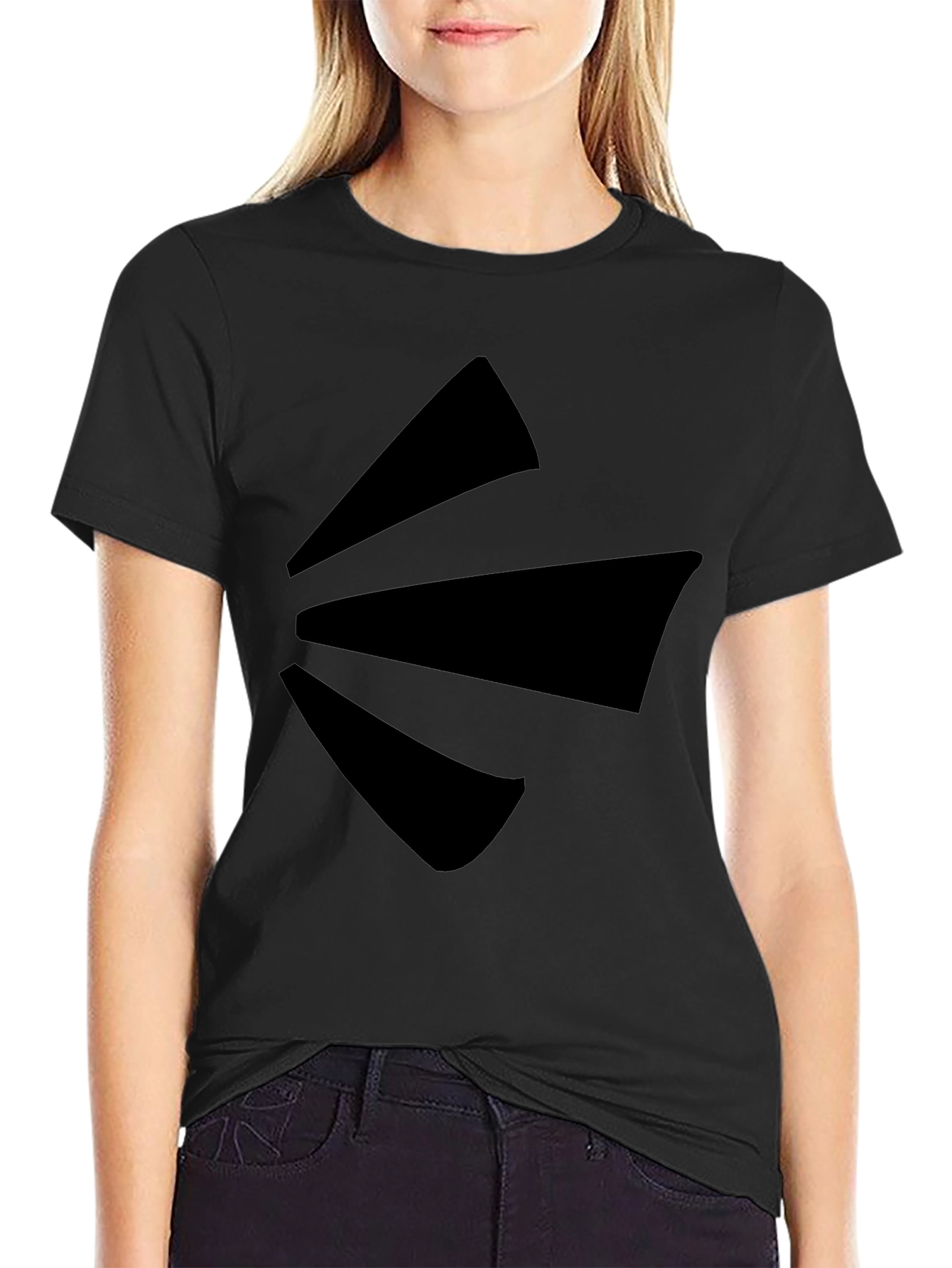 Stylish Black Graphic Tee - Modern Design