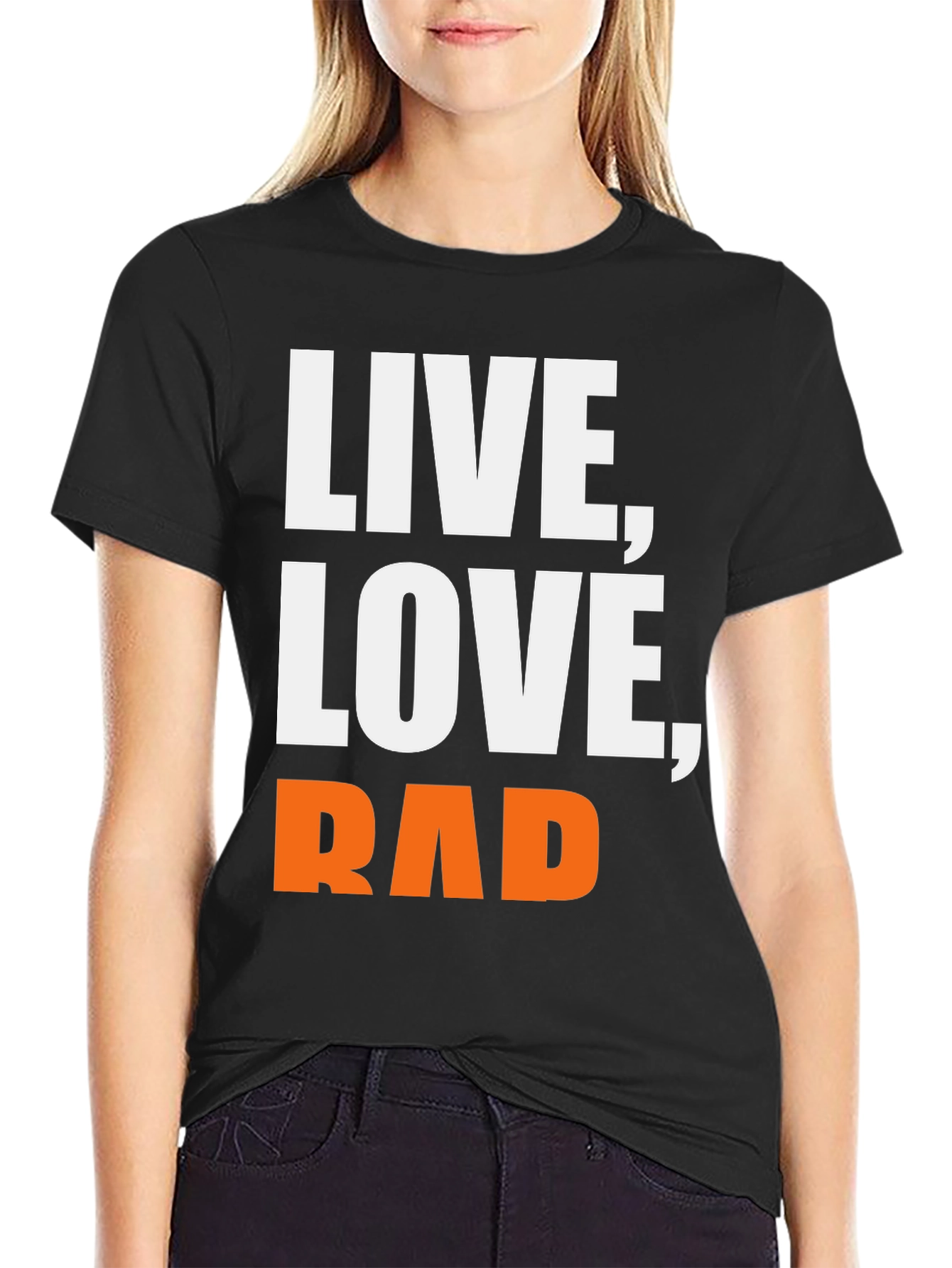 Live Love Rad Graphic Tee - Black
