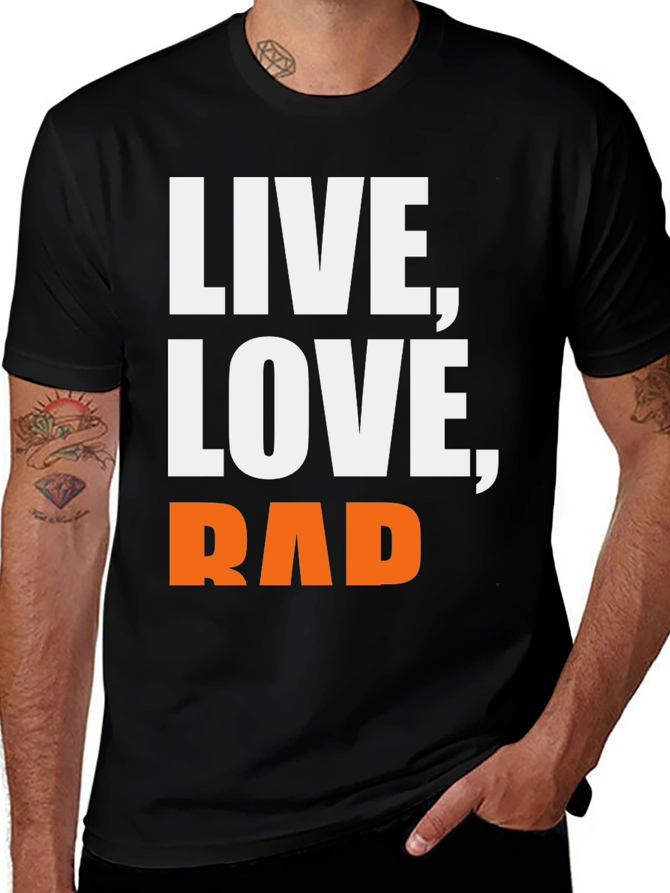 Live Love Rad Graphic Tee - Black