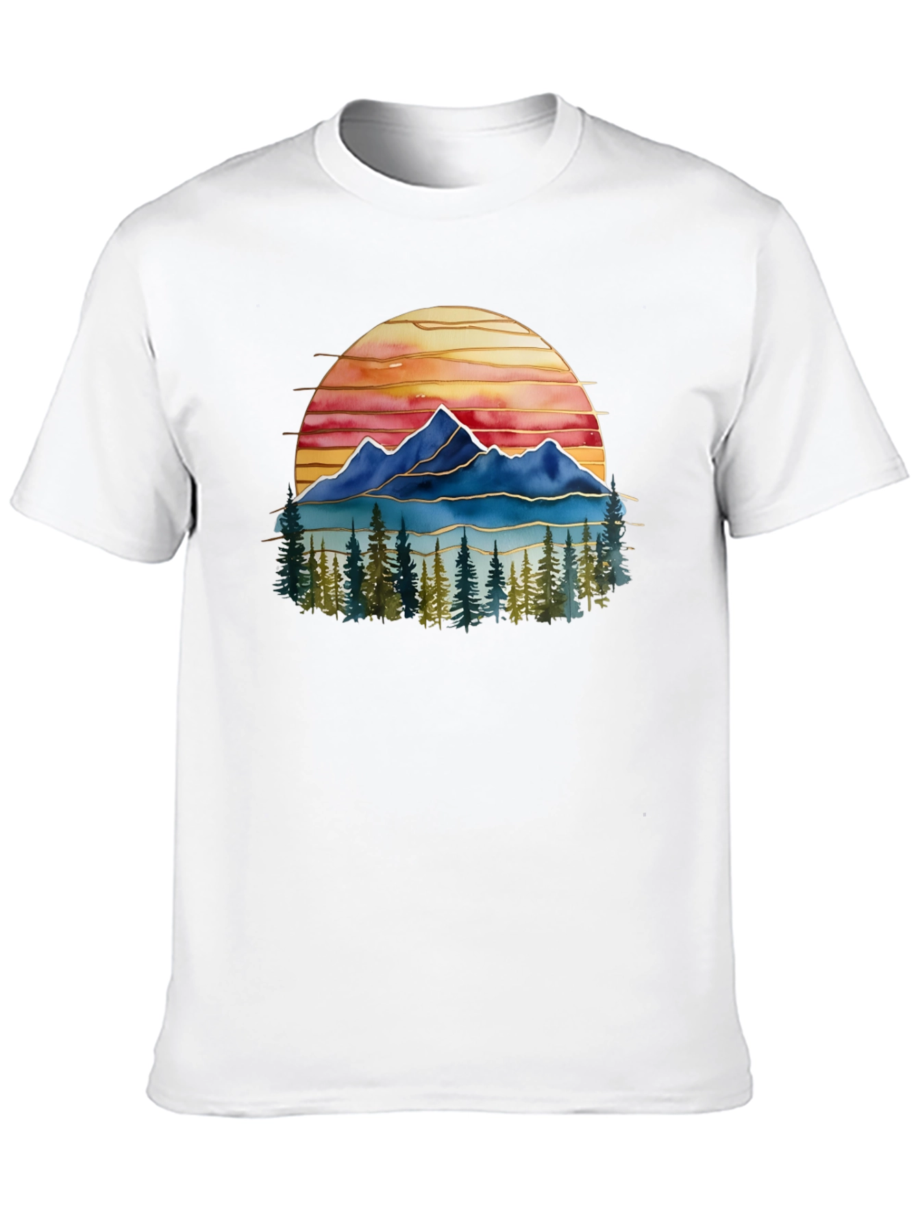 Mountain Sunset Graphic Tee - Nature Lovers T-Shirt