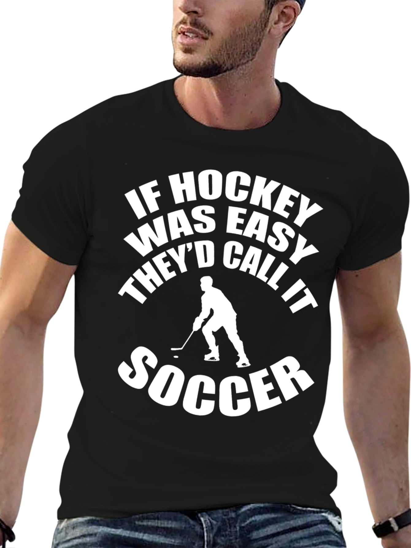 Funny Hockey vs Soccer Graphic Tee