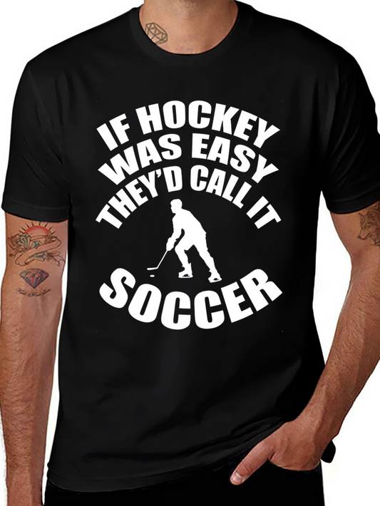 Funny Hockey vs Soccer Graphic Tee