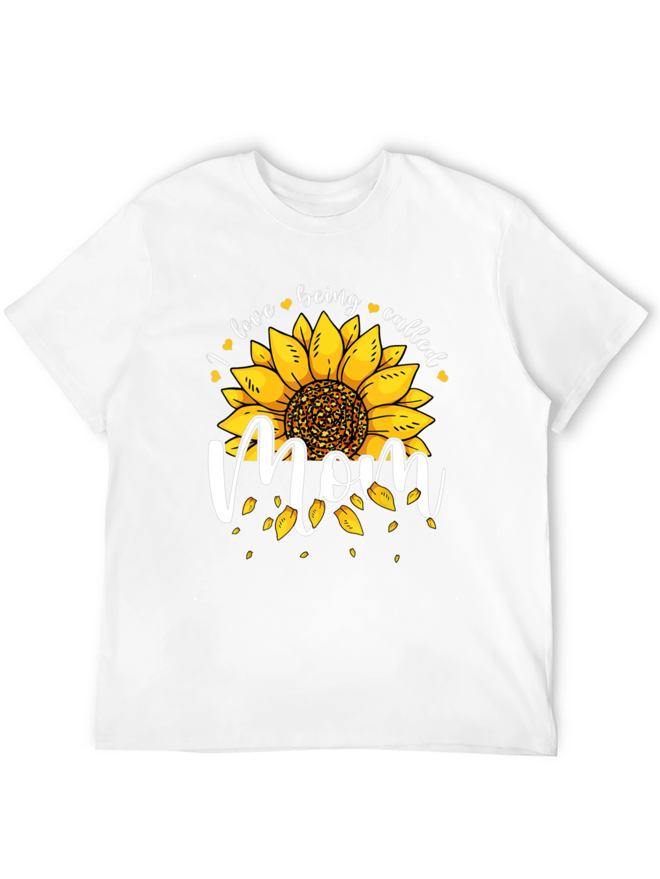 Sunflower Mom Graphic Tee - Black Cotton Blend