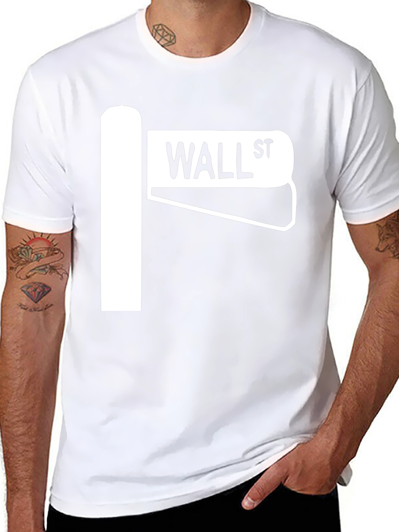 Wall Street Sign T-Shirt - Black