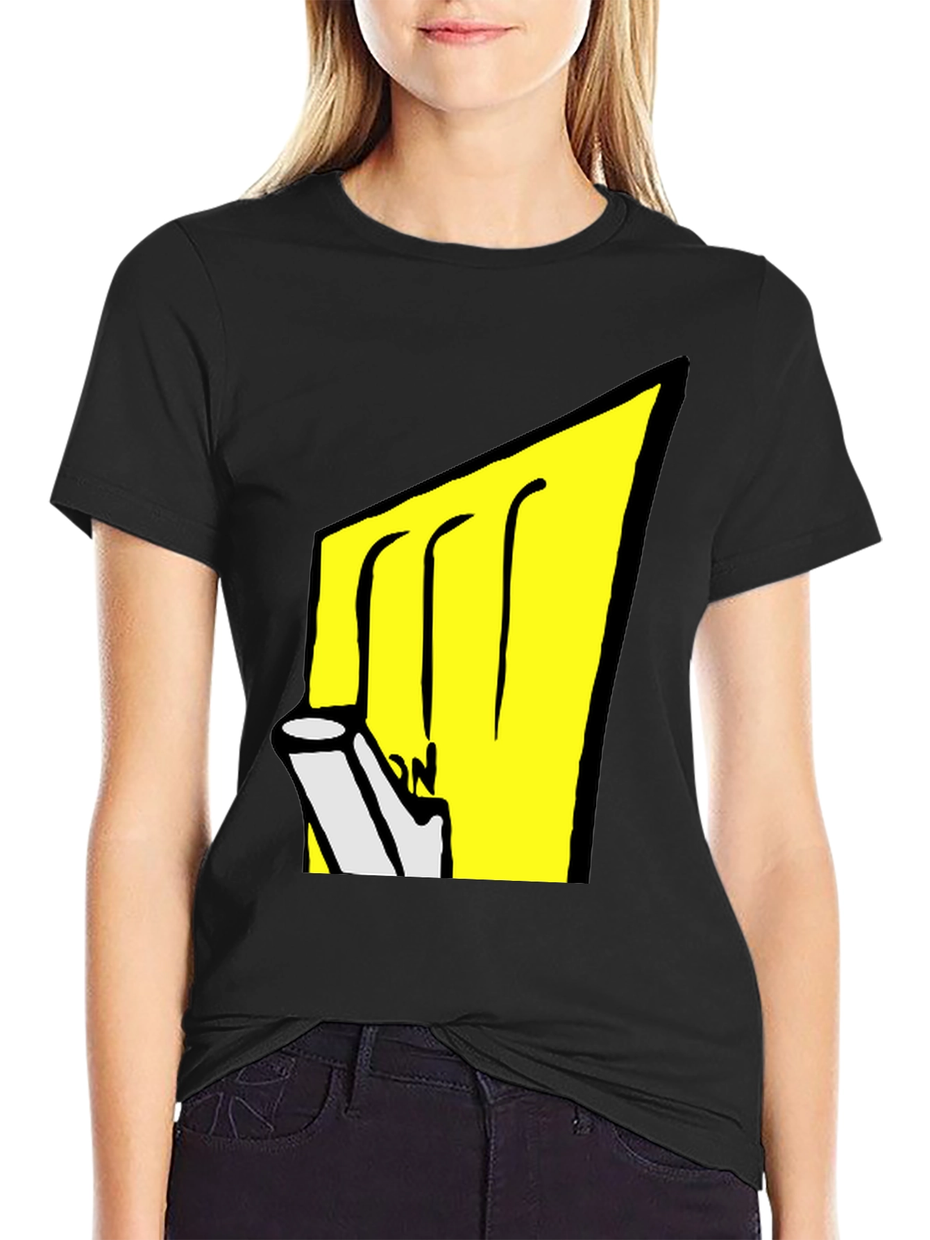 Black T-Shirt with Graphic Design