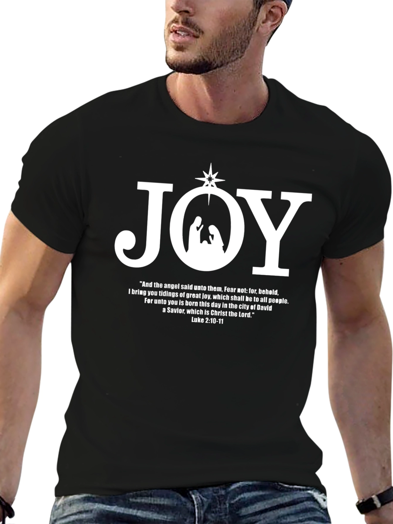 JOY Nativity T-Shirt - Religious Christmas Tee