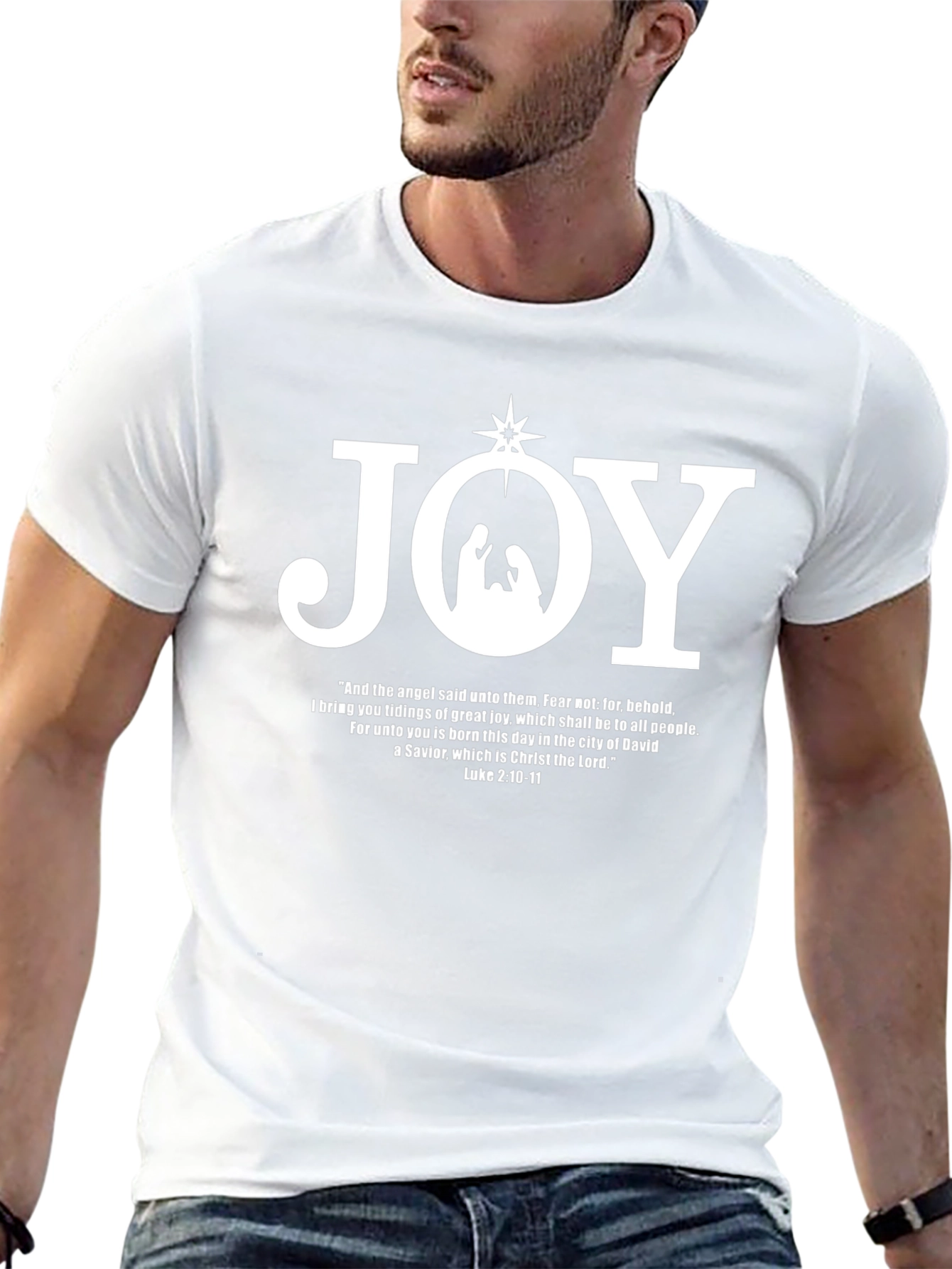 JOY Nativity T-Shirt - Religious Christmas Tee