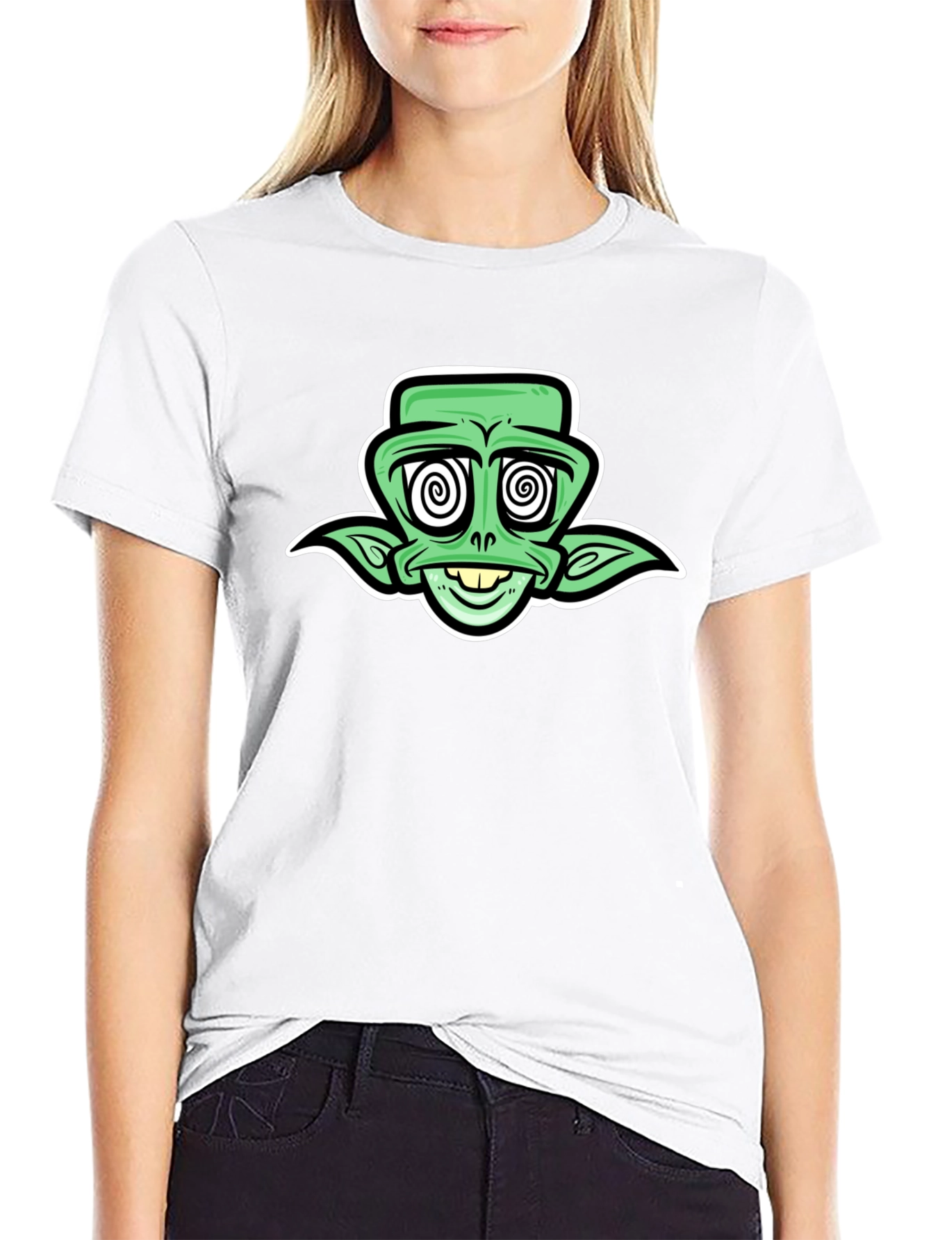 Groovy Alien Graphic Tee - Black