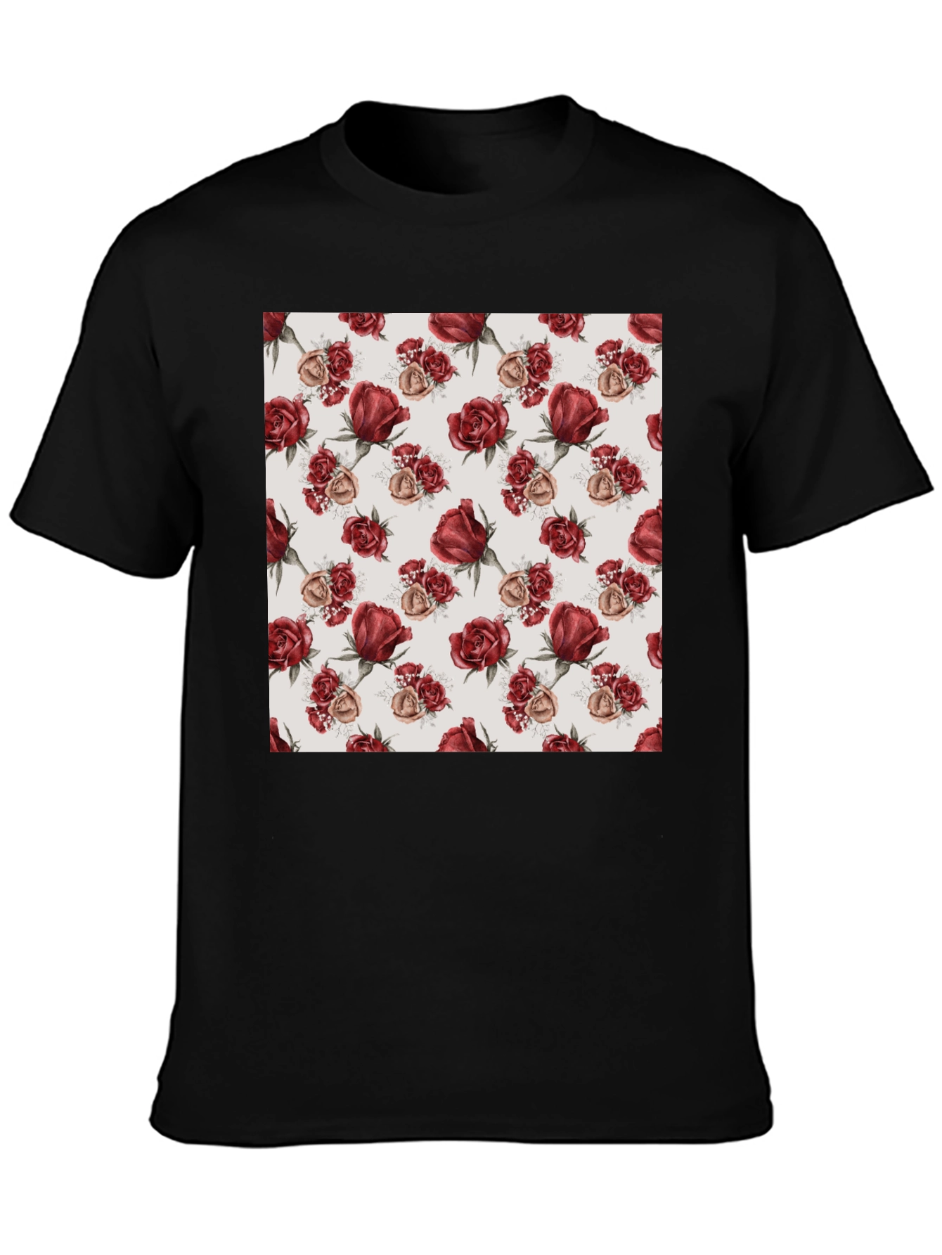 Rose Pattern T-Shirt | Floral Design Tee