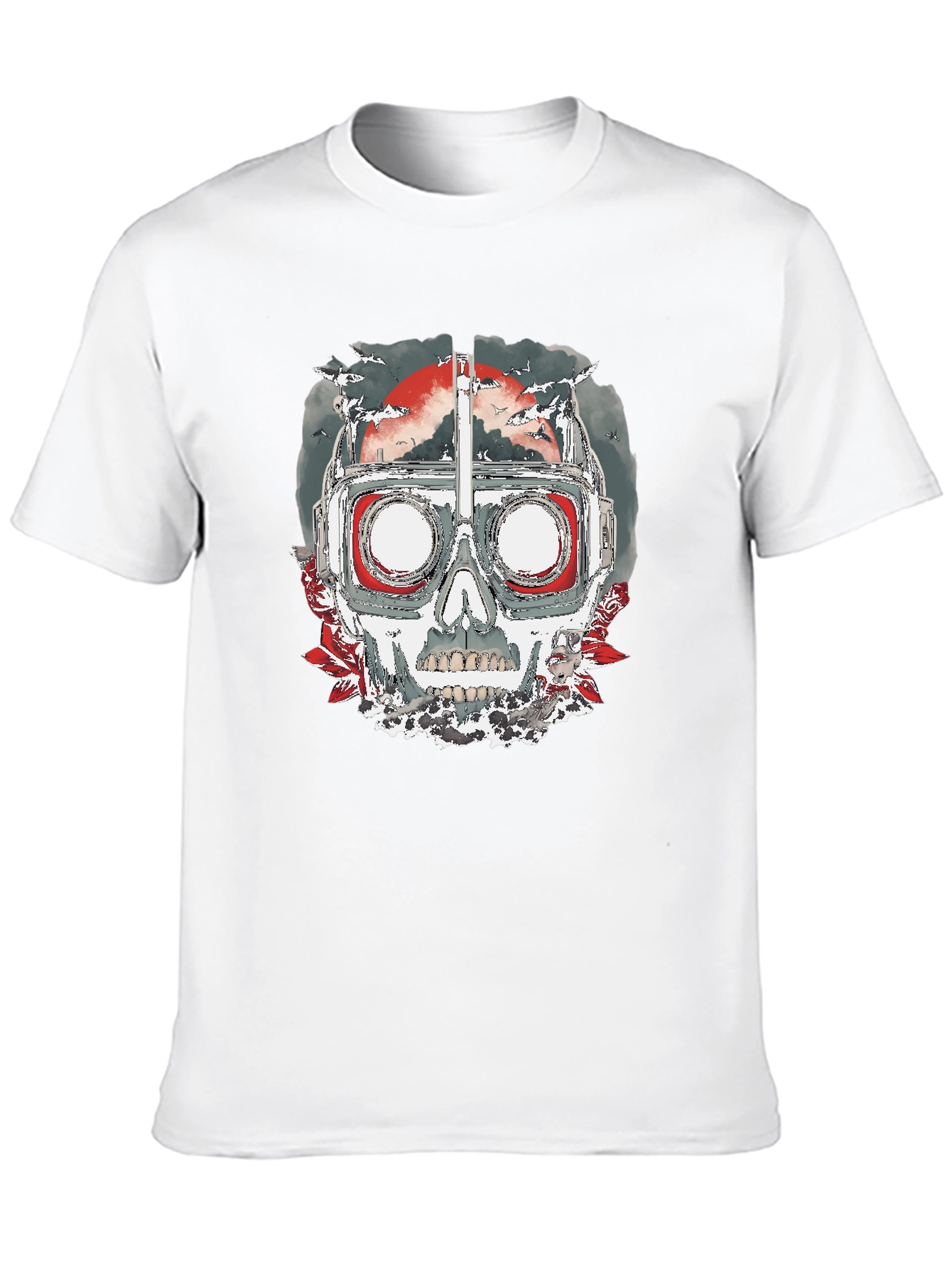 Skull Goggles T-Shirt - Edgy Graphic Tee