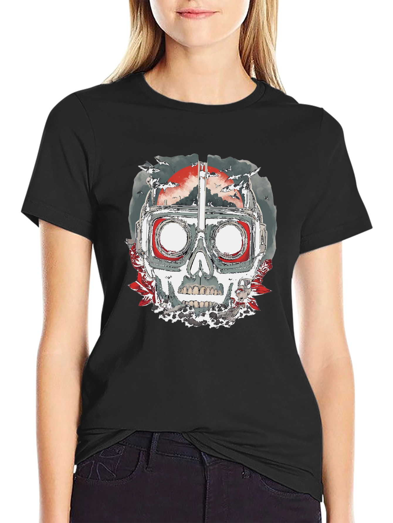Skull Goggles T-Shirt - Edgy Graphic Tee