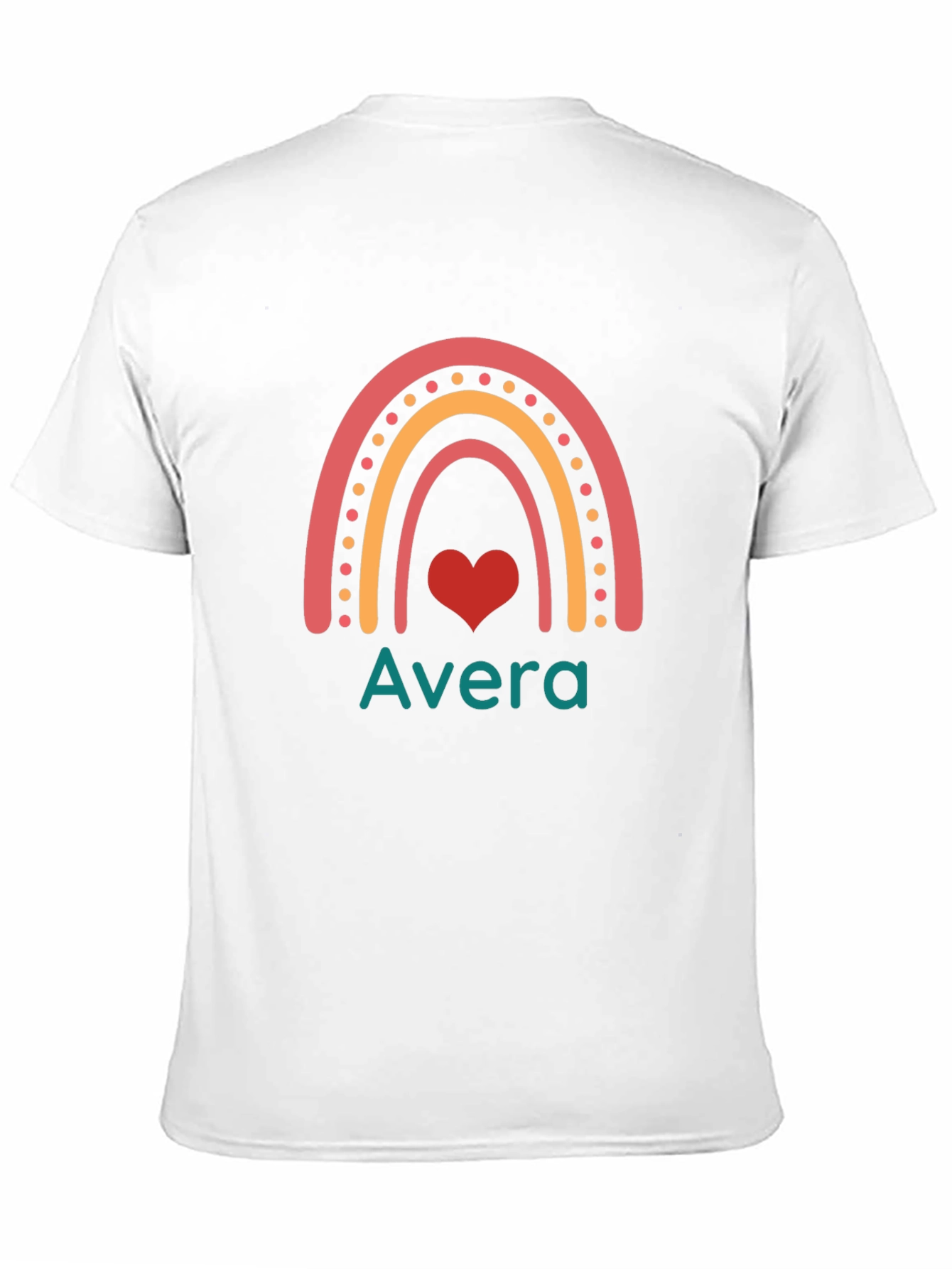 Avera Rainbow Heart Graphic Tee - Black Cotton Blend