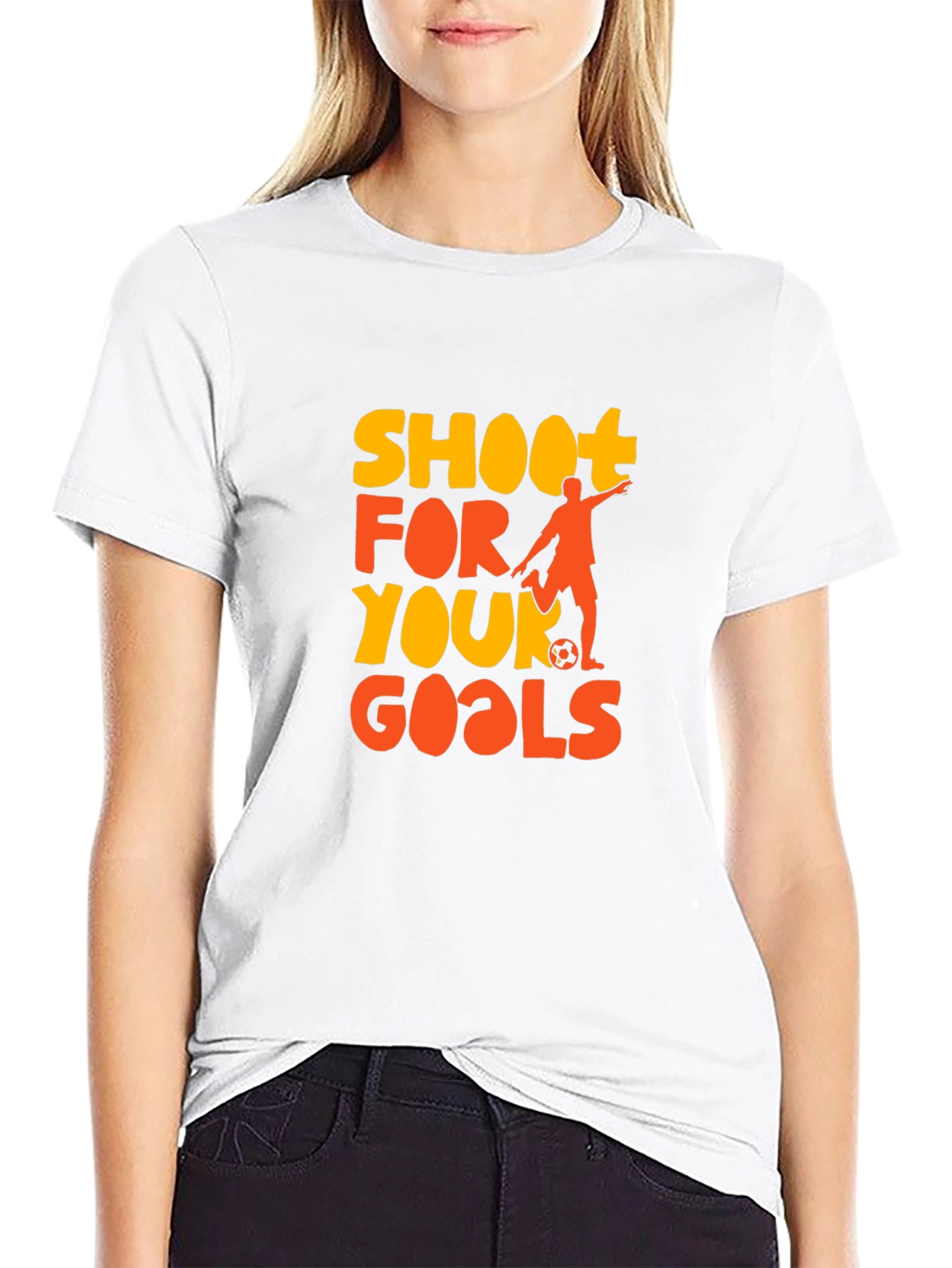 Shoot For Your Goals Soccer Graphic Tee