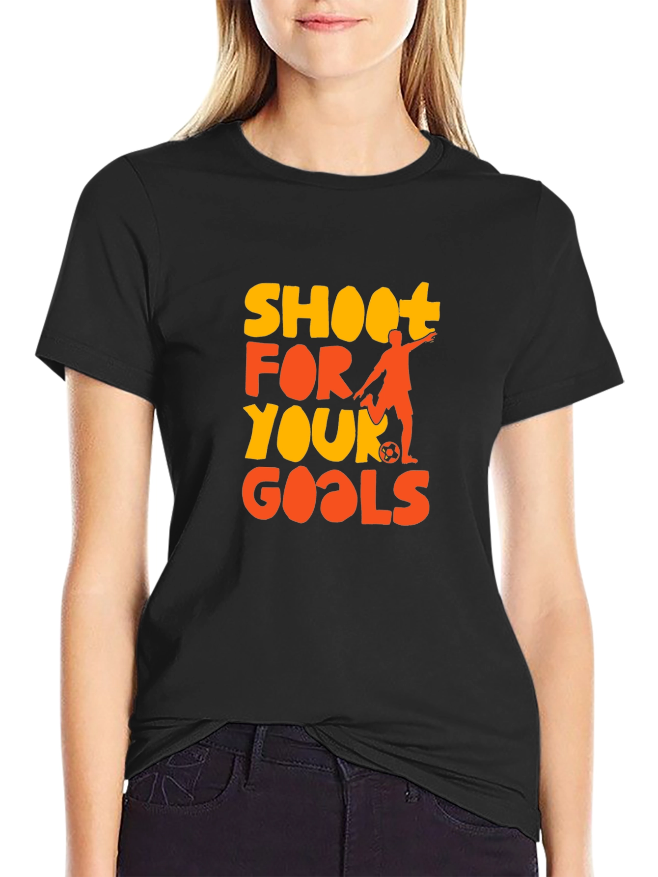 Shoot For Your Goals Soccer Graphic Tee