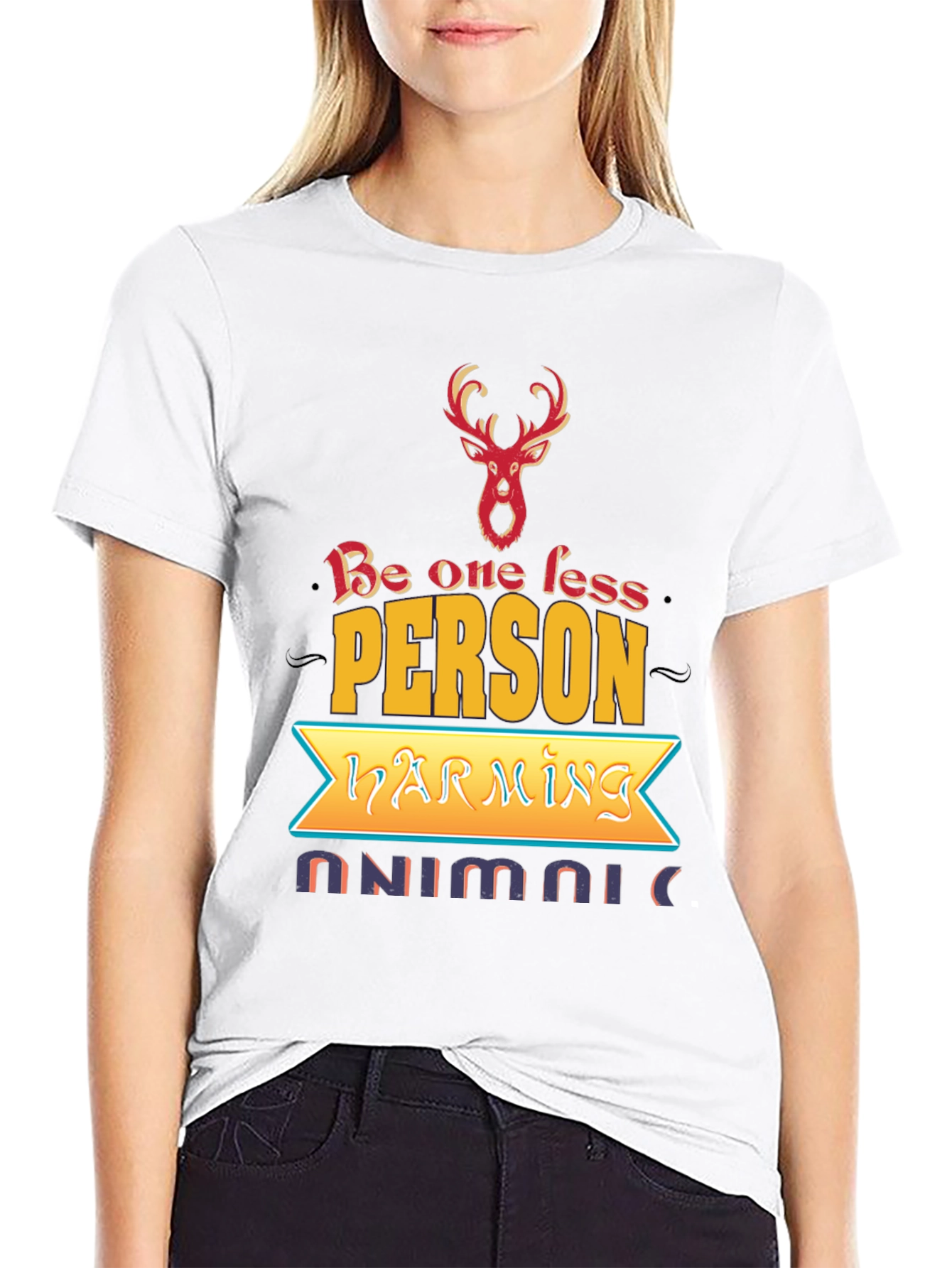 Be One Less Person Harming Animals Graphic Tee