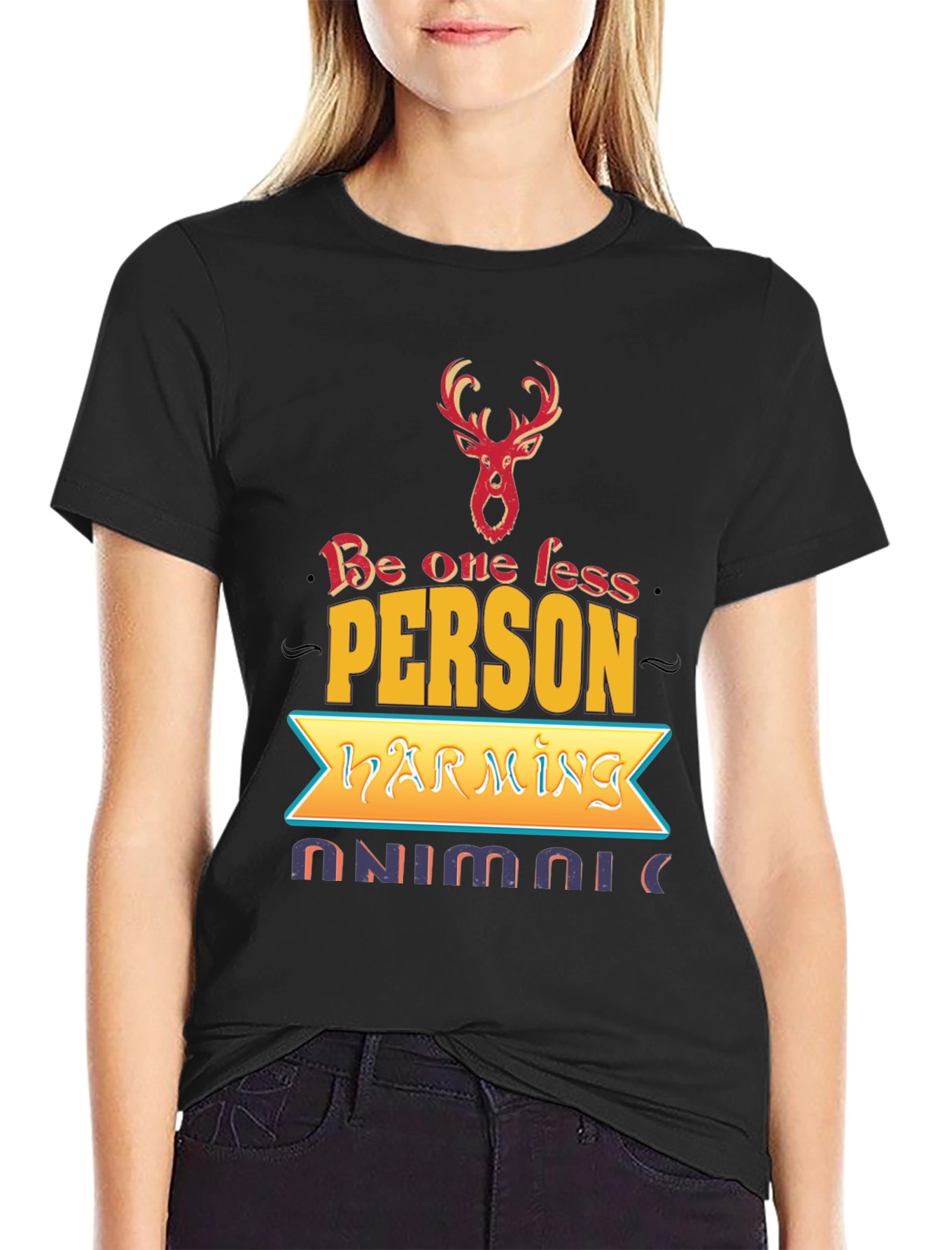 Be One Less Person Harming Animals Graphic Tee
