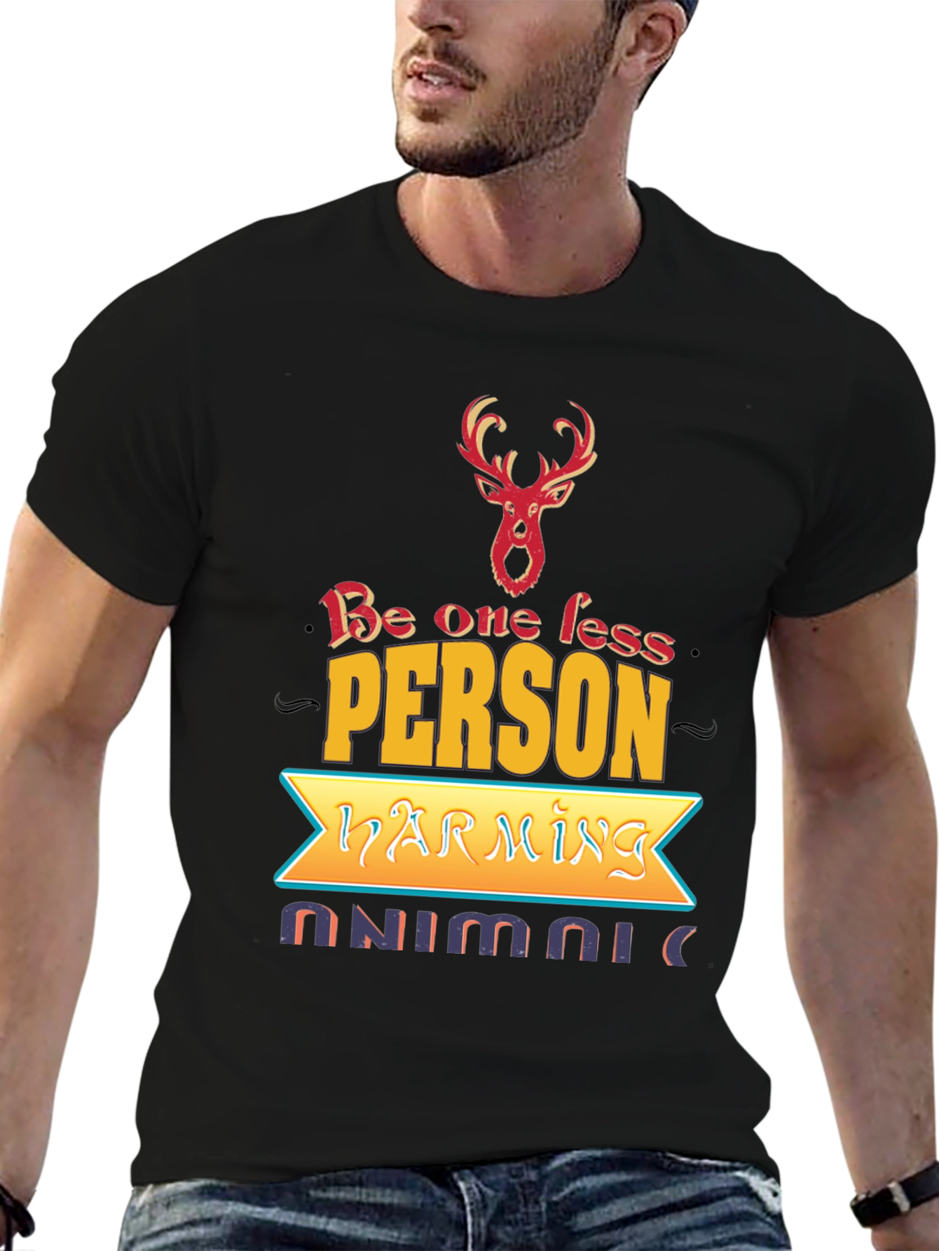 Be One Less Person Harming Animals Graphic Tee