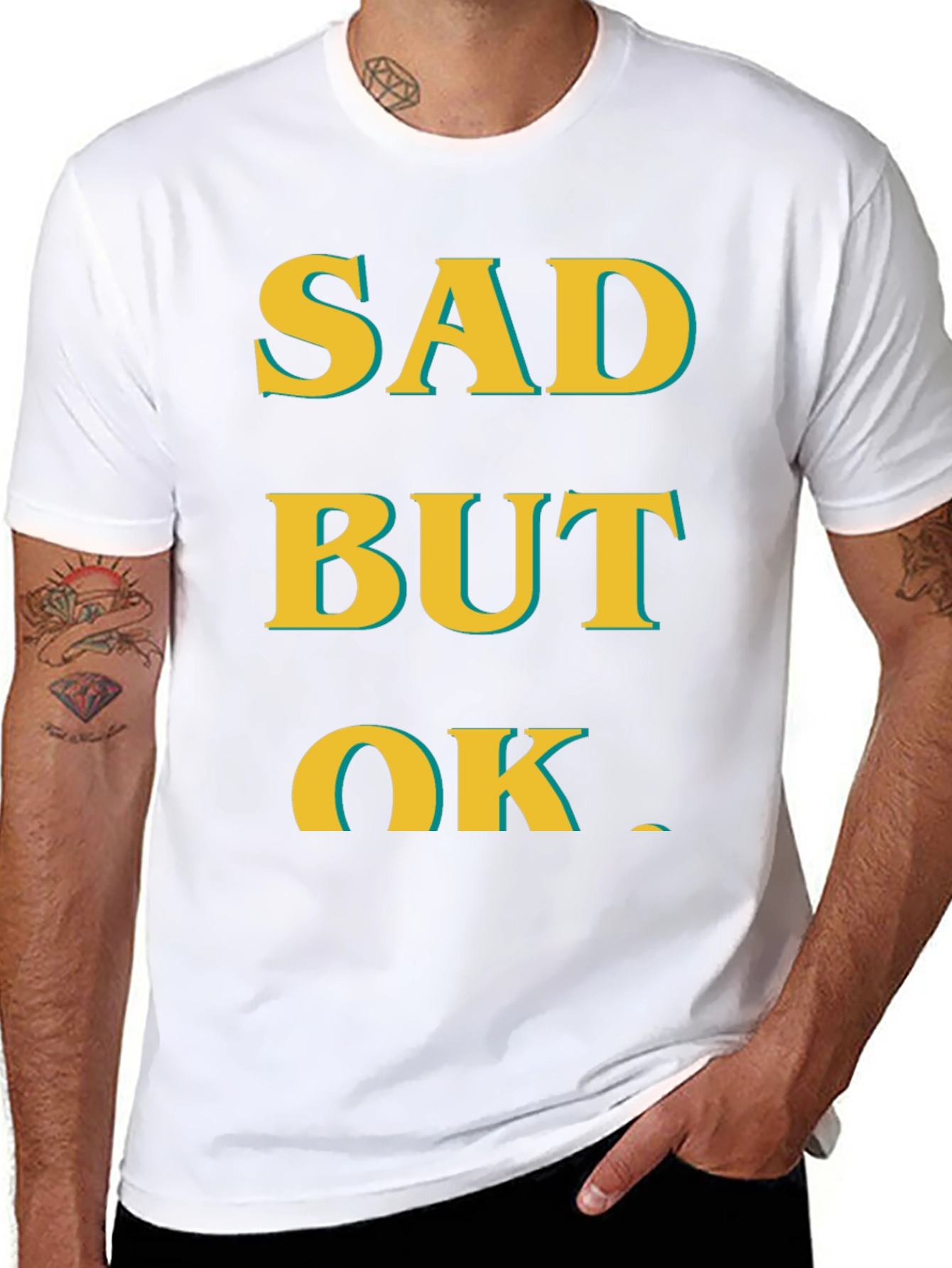 Sad But Ok Mens Graphic T-Shirt