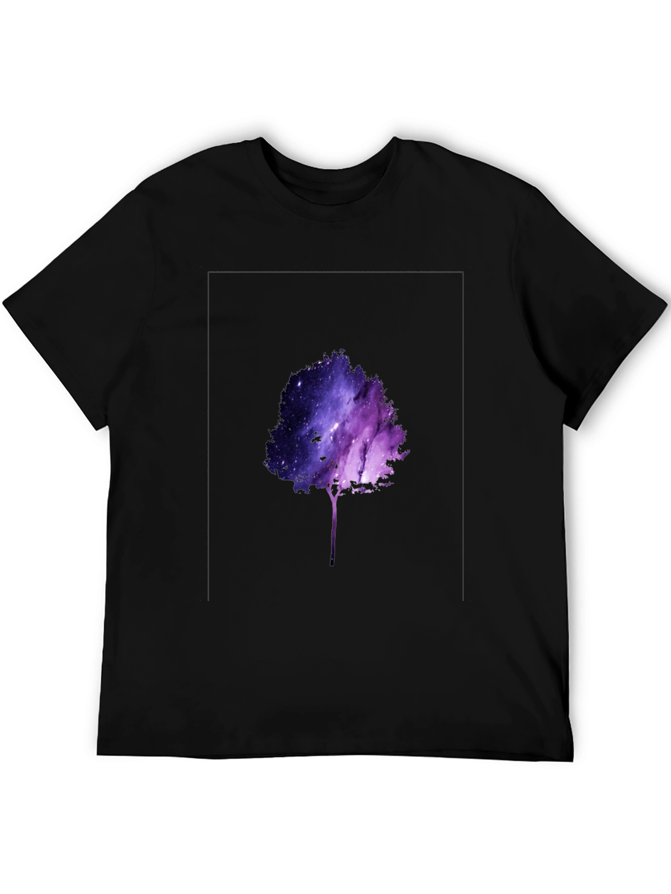 Galaxy Tree Graphic Black T-Shirt