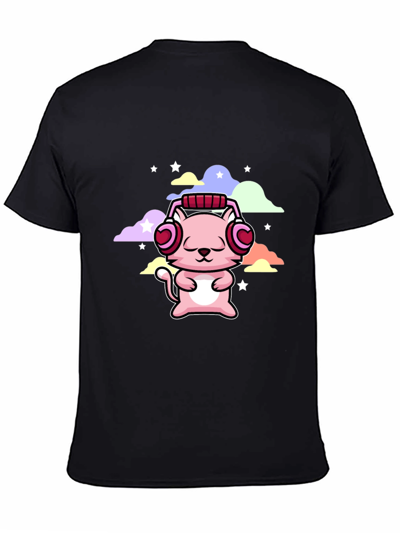 Cute Cat with Headphones T-Shirt