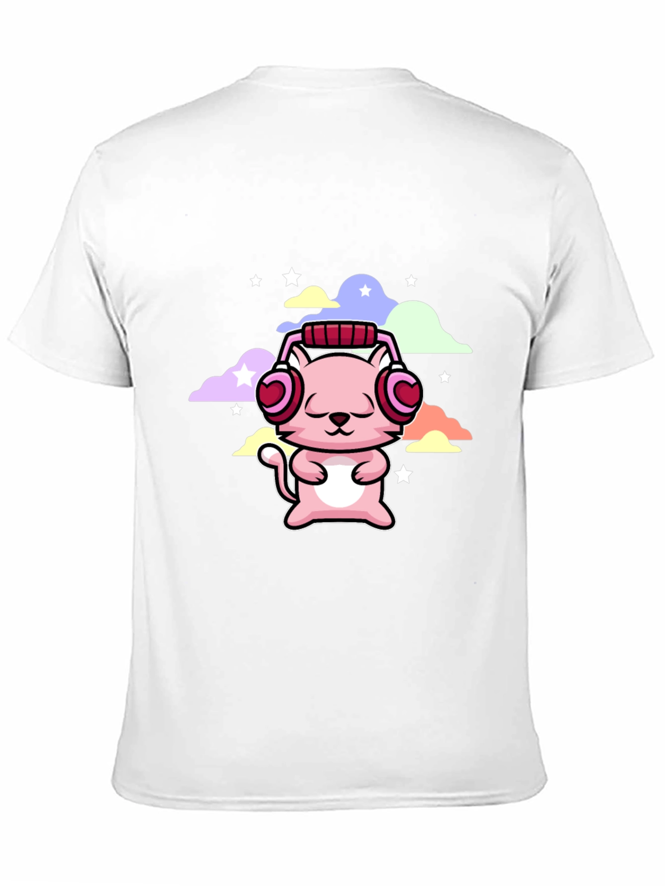 Cute Cat with Headphones T-Shirt