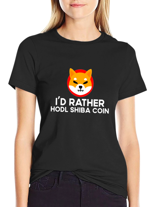 HODL Shiba Coin Black T-Shirt