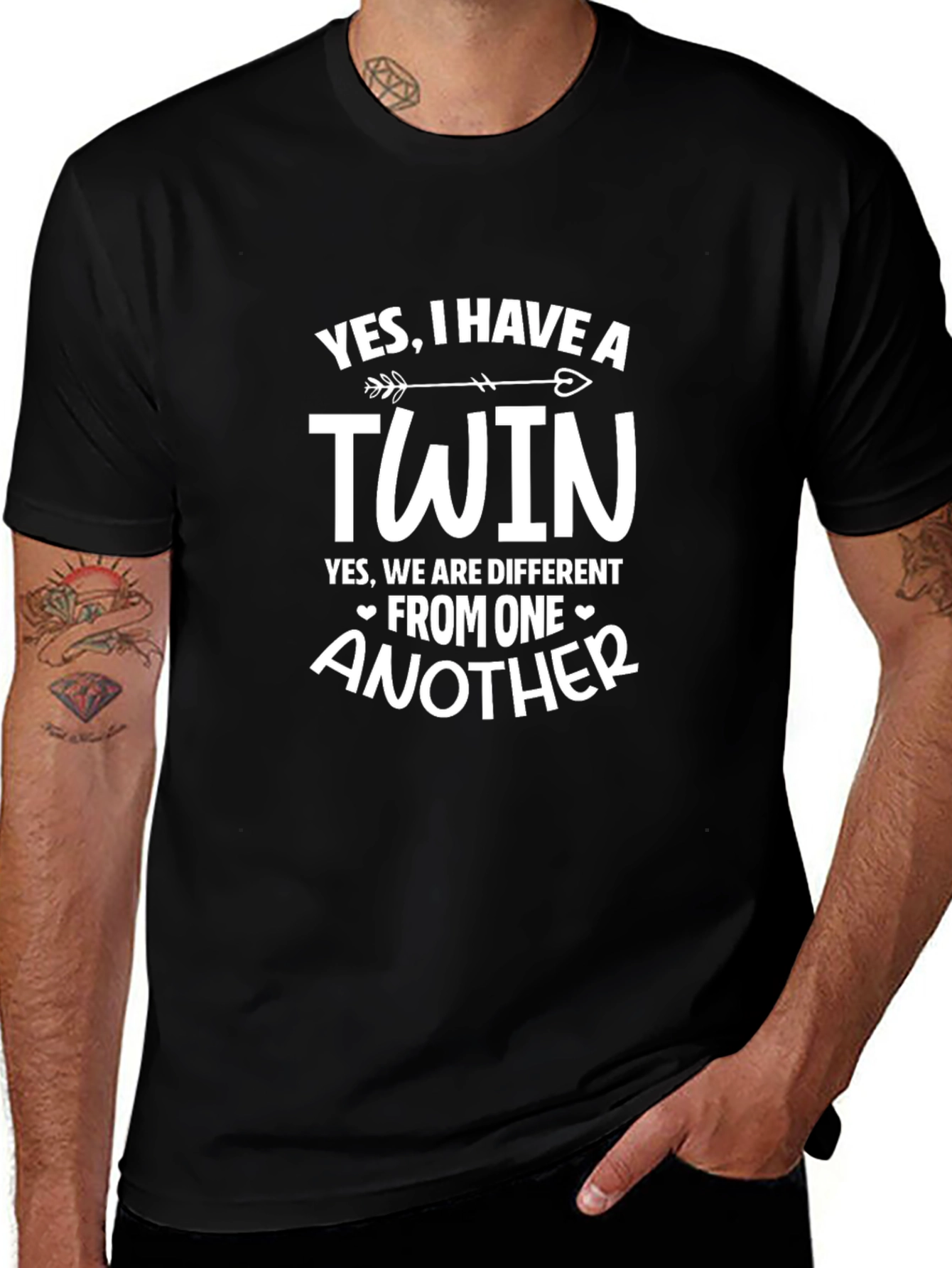 Yes I Have a Twin - Novelty Graphic T-Shirt